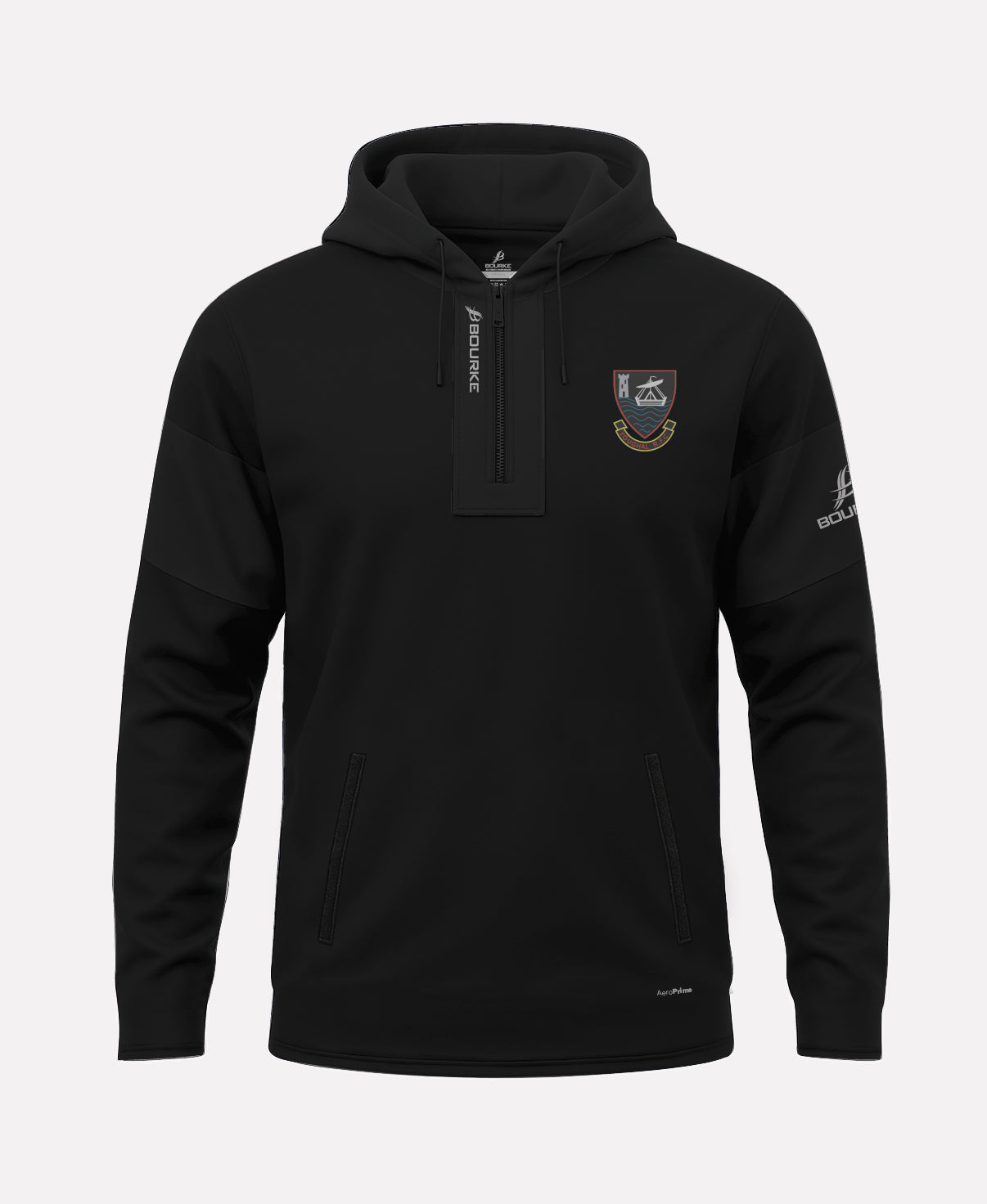 Youghal RFC TEASRA Half Zip Hoodie (Black)