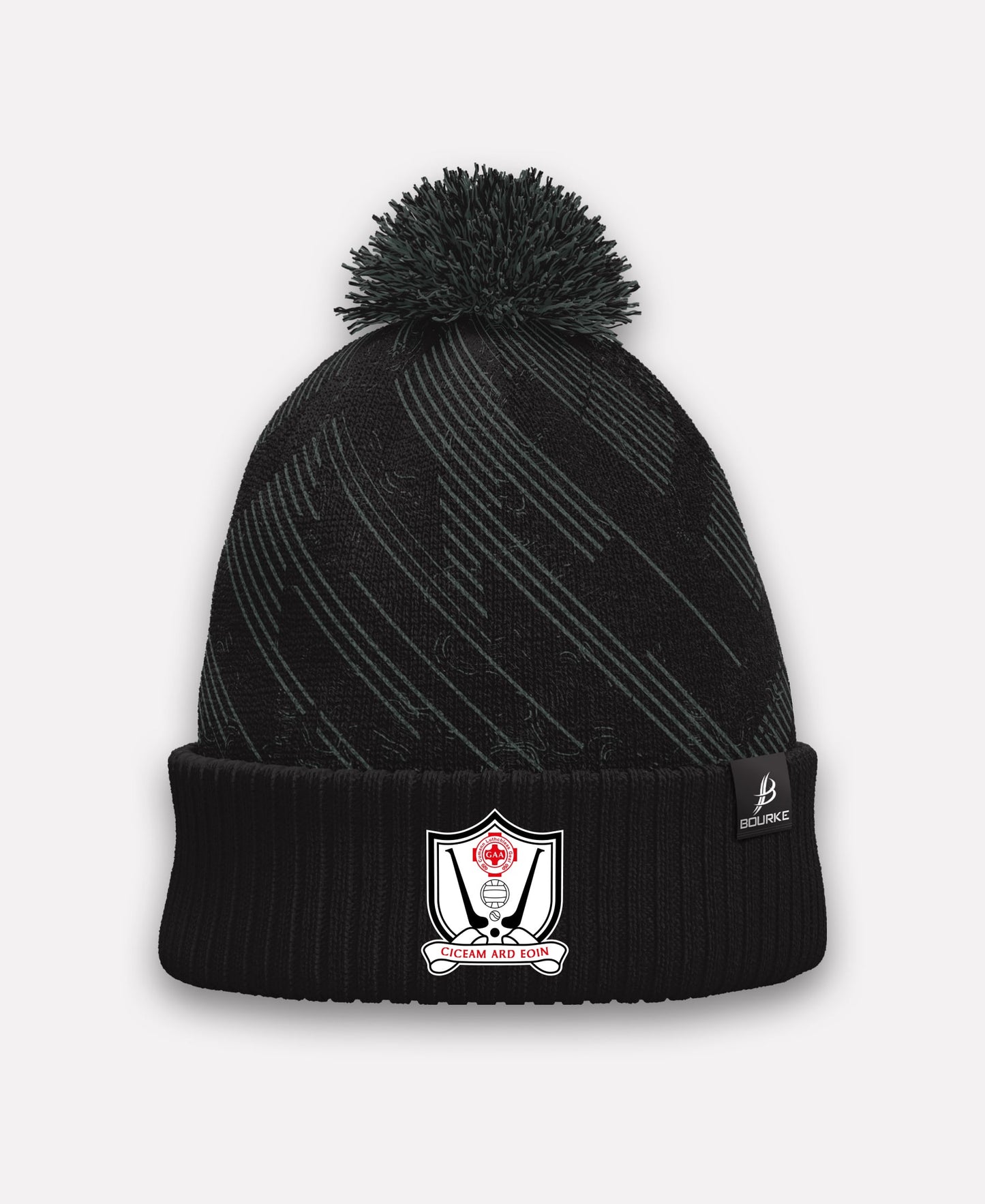 Ard Eoin Ciceam CLG BARR Bobble Hat (Black/Grey)