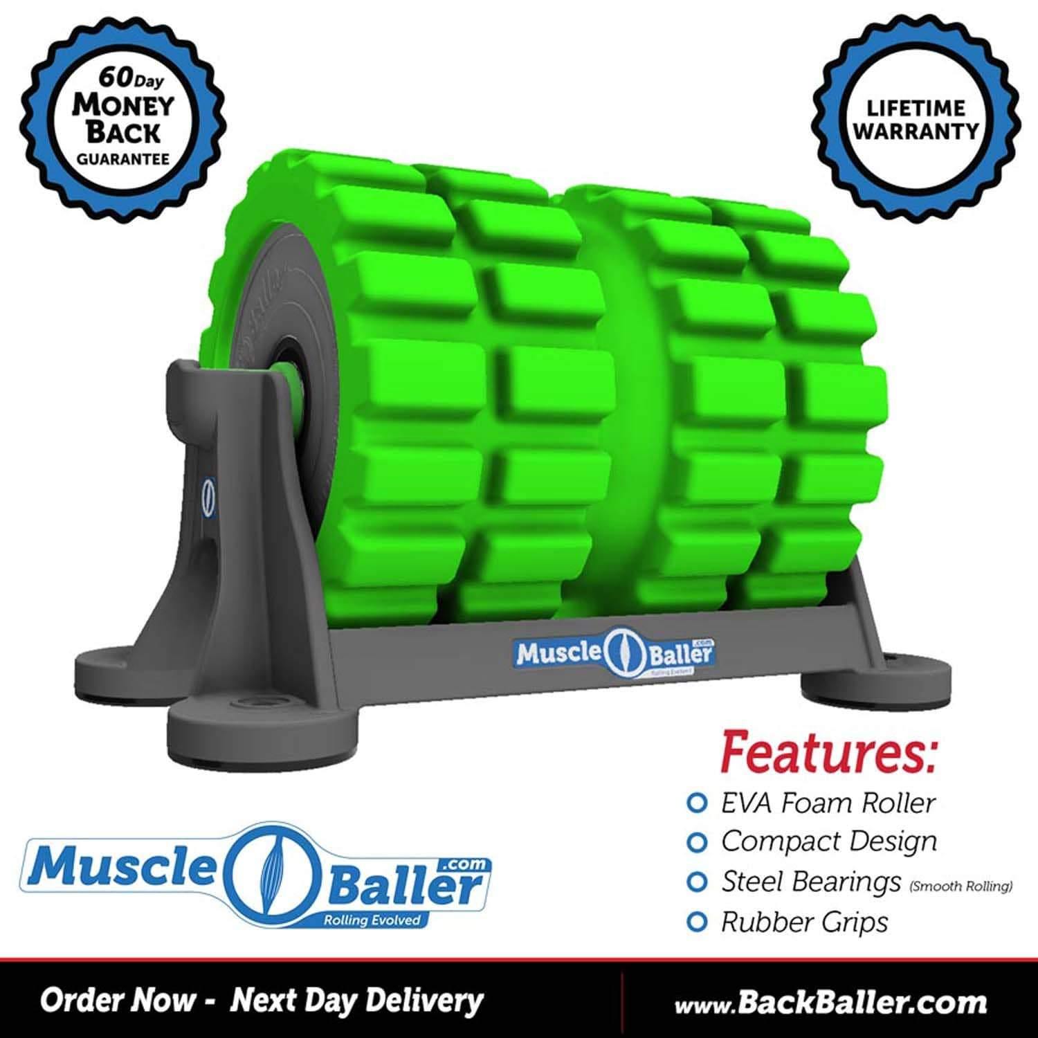 Backballer Double Montage Mousse Rouleau Striée Trigger Point Backballer Double Montage Mousse Rouleau Striée Trigger Point