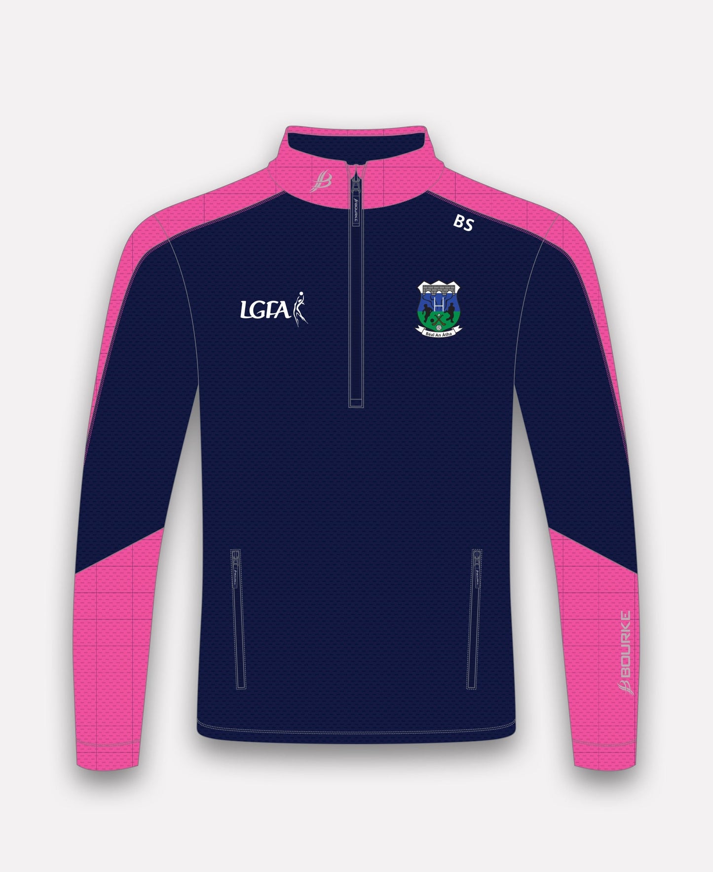 Ballina LGFA  Croga Half Zip (Navy/Pink)