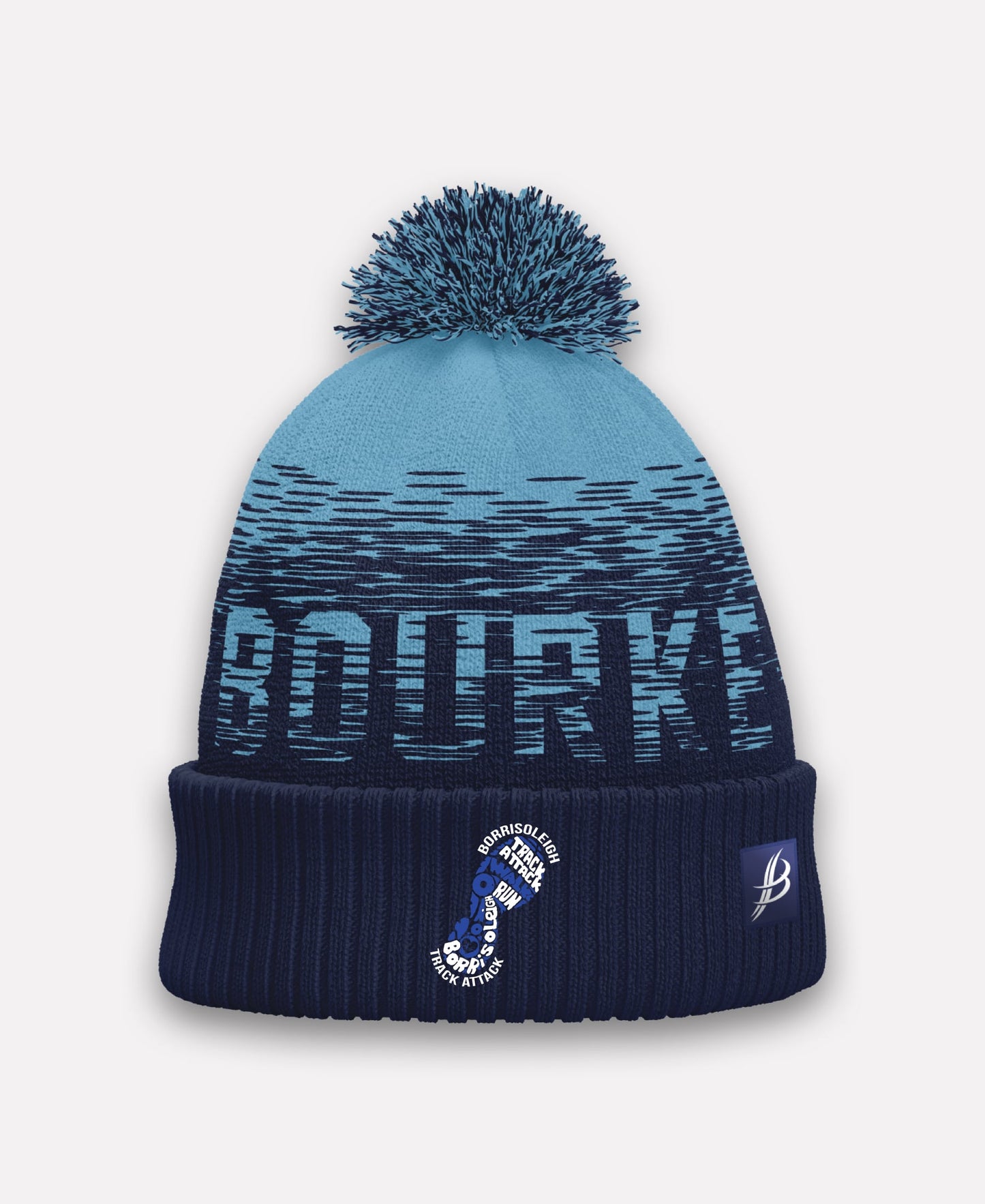 Borrisoleigh Track Attack TACA Fleece Lined Bobble Hat (Sky/Navy)