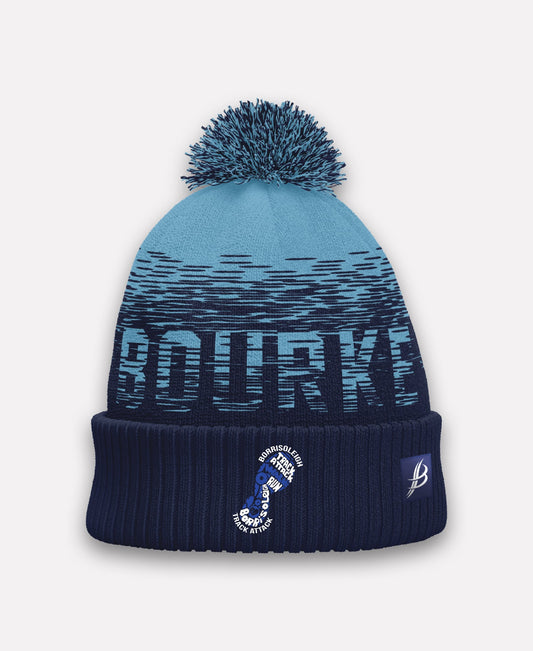 Borrisoleigh Track Attack TACA Fleece Lined Bobble Hat (Sky/Navy)