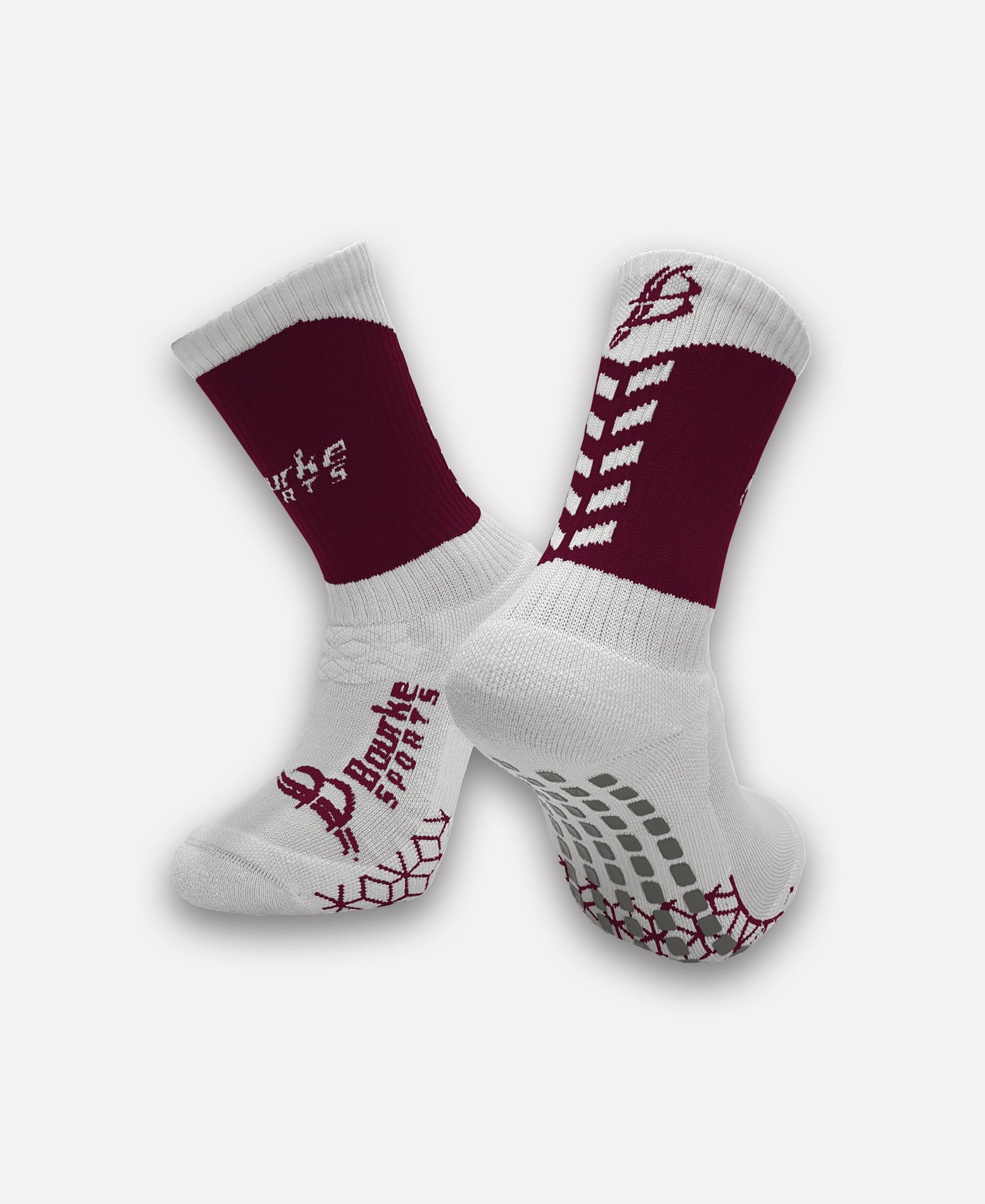 Borris-Ileigh Camogie Miniz Chevron Socks (Maroon/White)