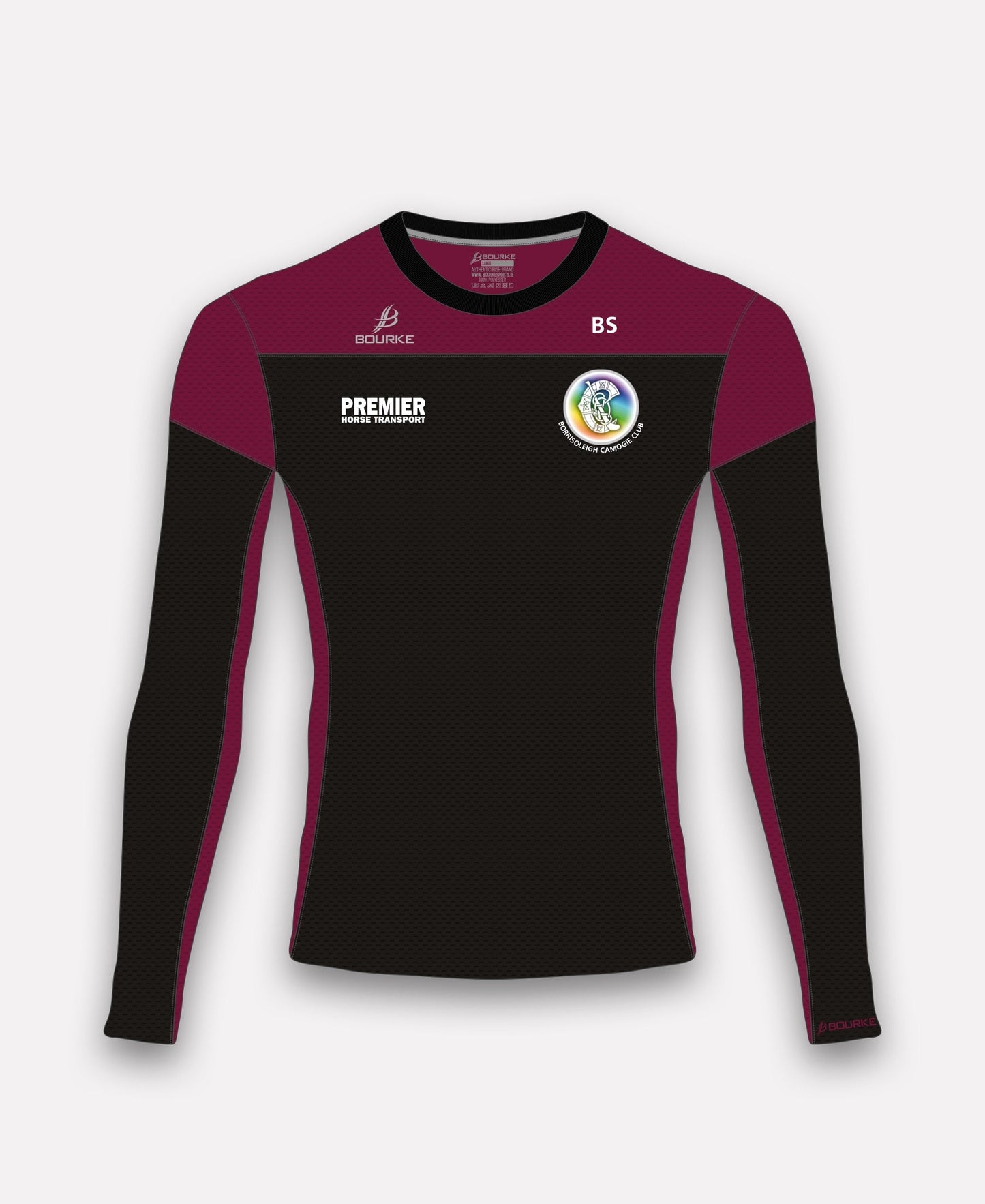 Borris-Ileigh Camogie TACA Crew Neck (Maroon/Black)