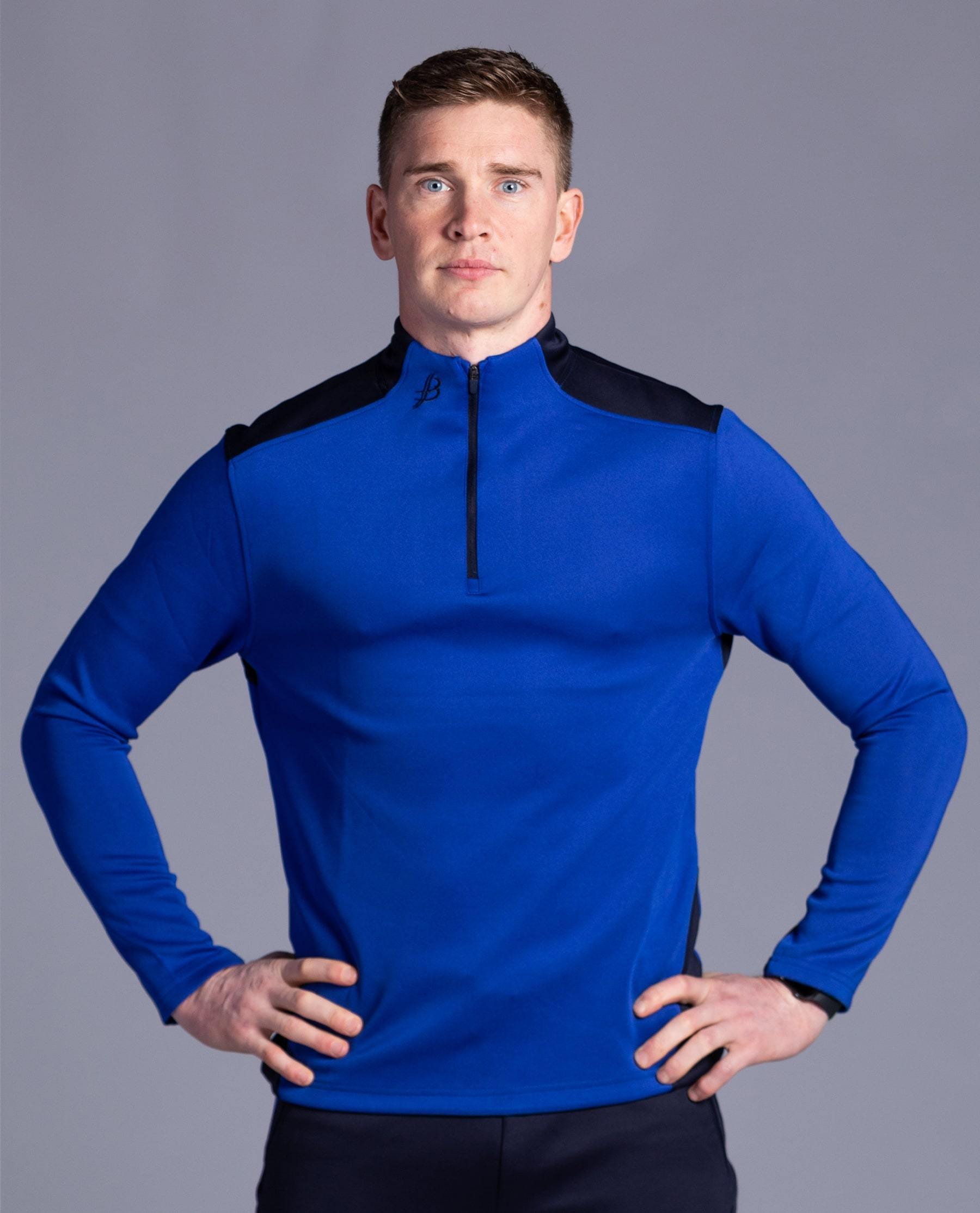 BUA20 Adult Half Zip (Blue) - Bourke Sports Limited