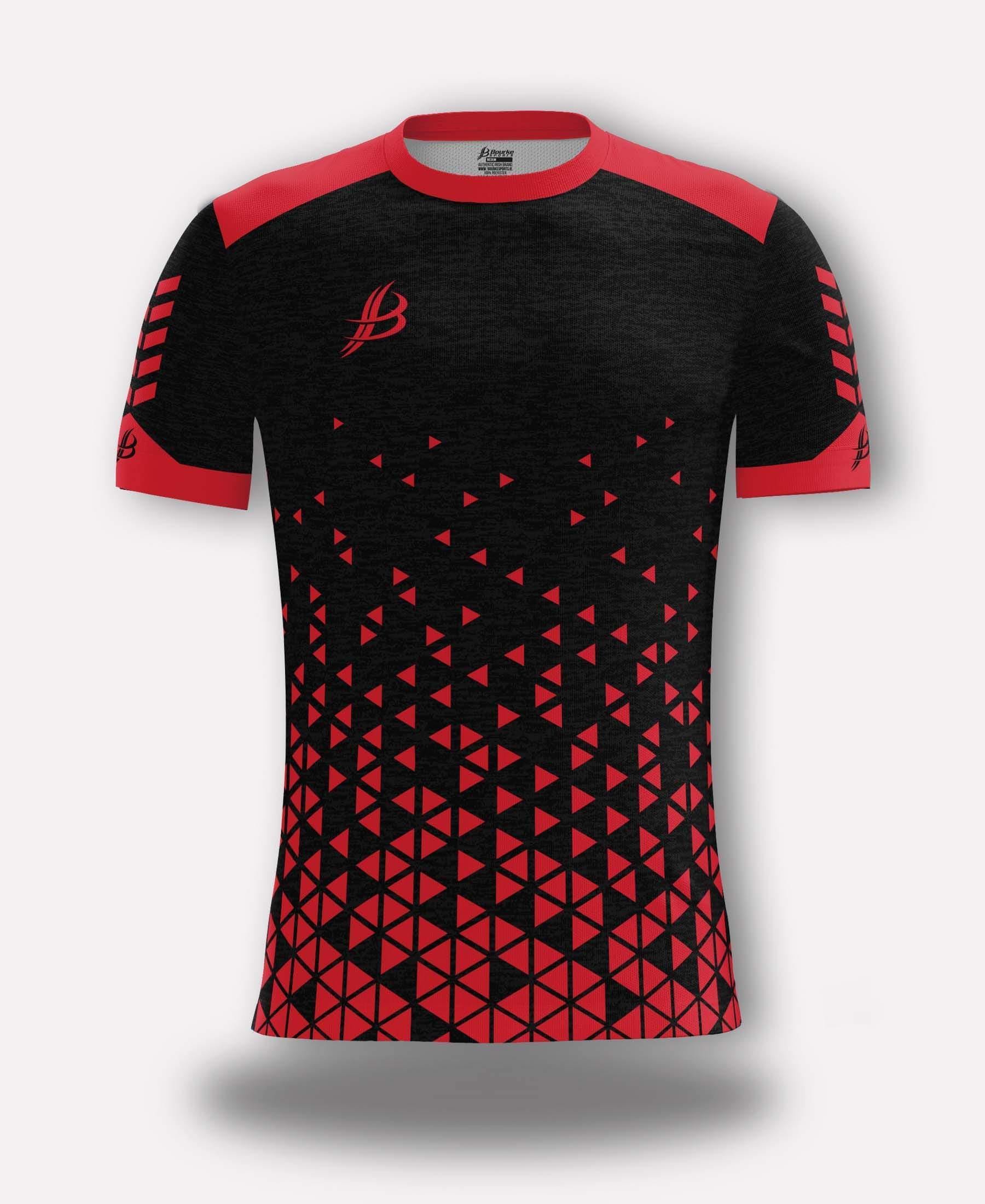 BUA20 Kids Jersey (Black/Red) - Bourke Sports Limited