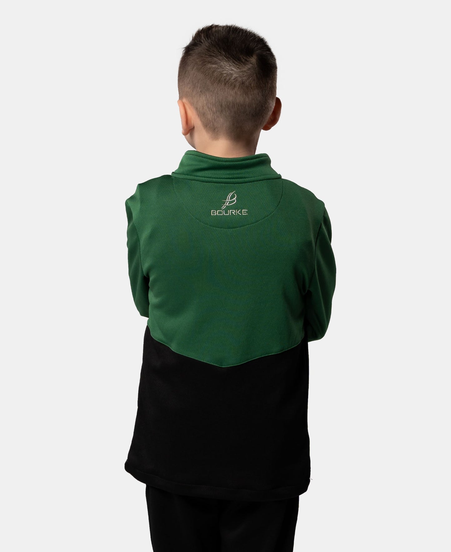 Cróga Kids Half Zip (Black/Green)