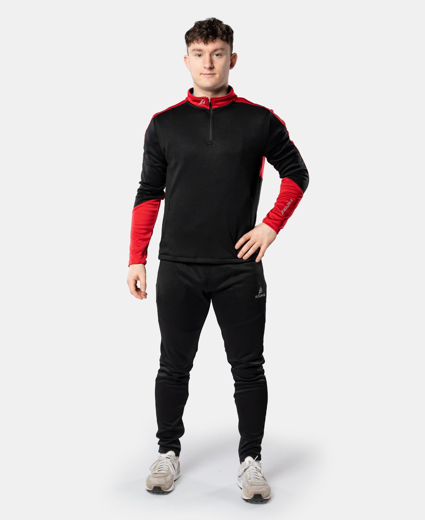 Cróga Adult Half Zip (Black/Red)