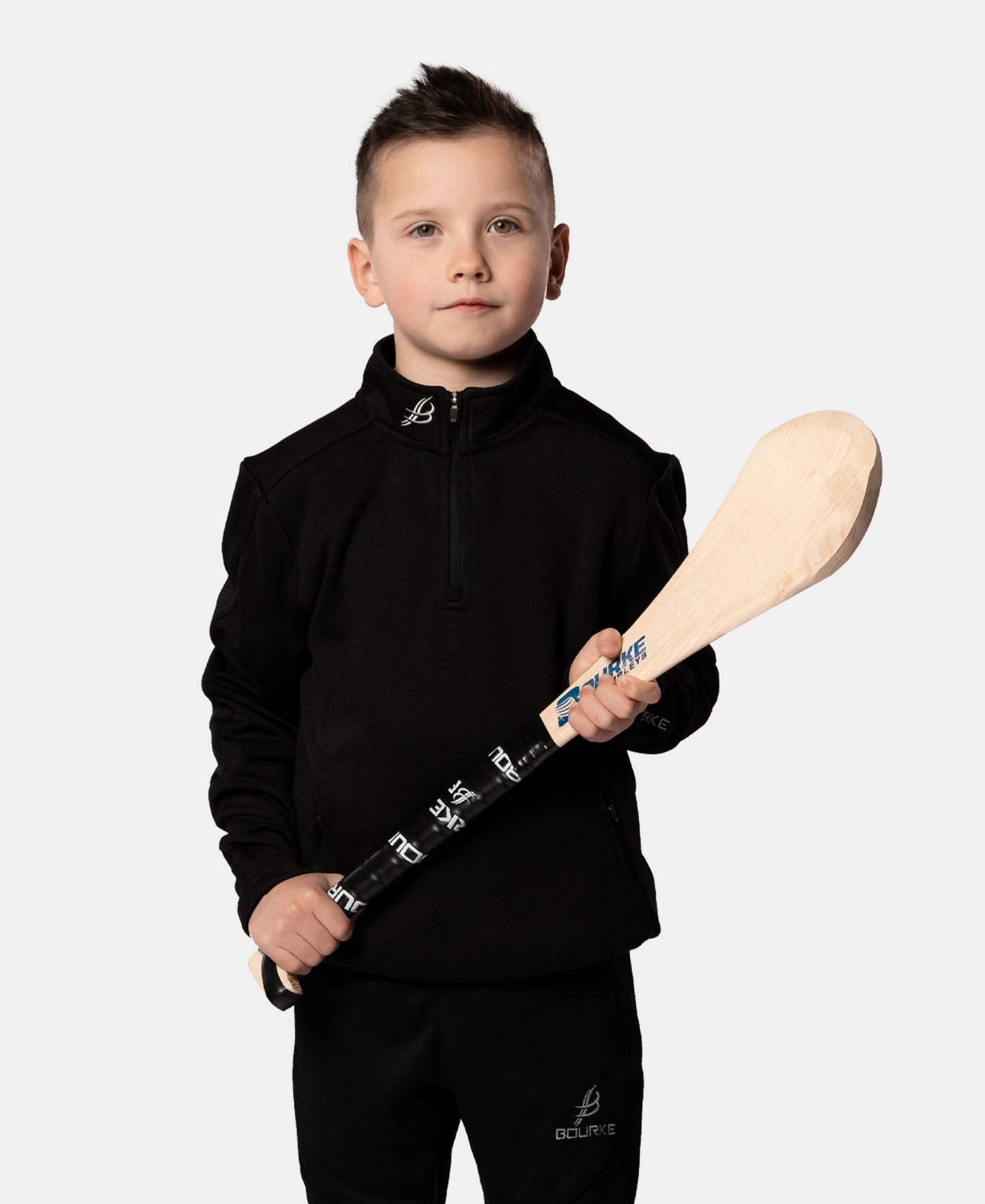 Cróga Kids Half Zip (Black)