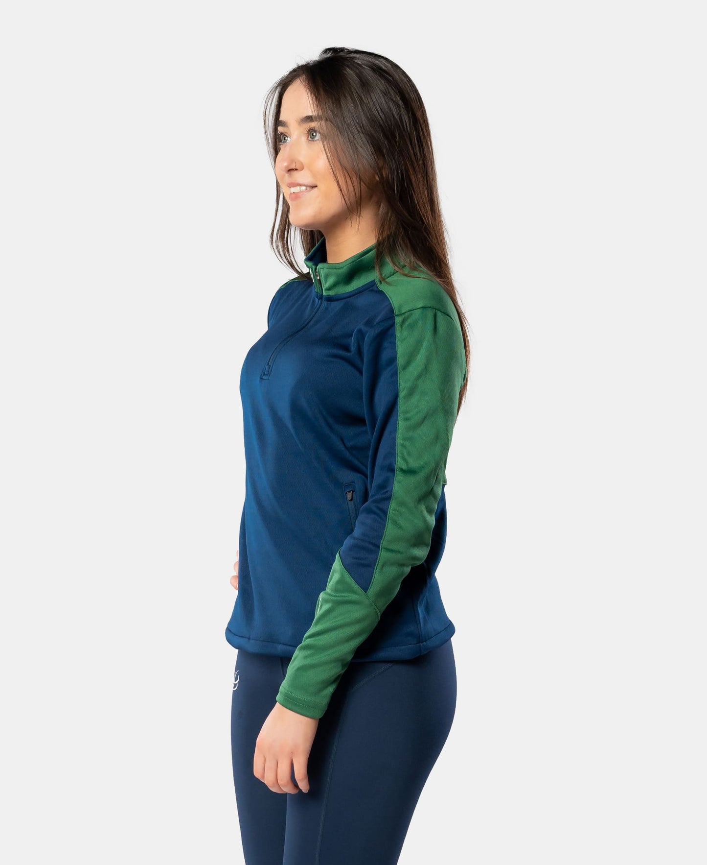 Cróga Adult Half Zip (Navy/Green)