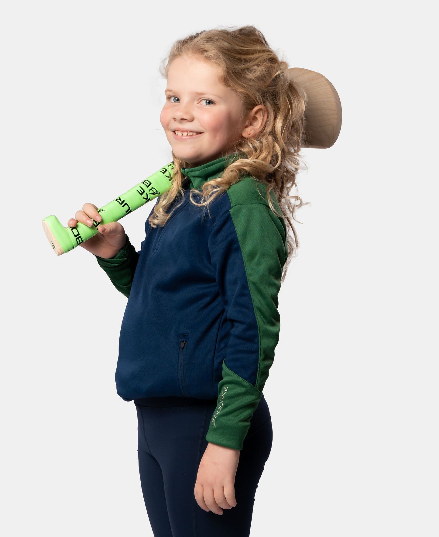 Cróga Kids Half Zip (Navy/Green)