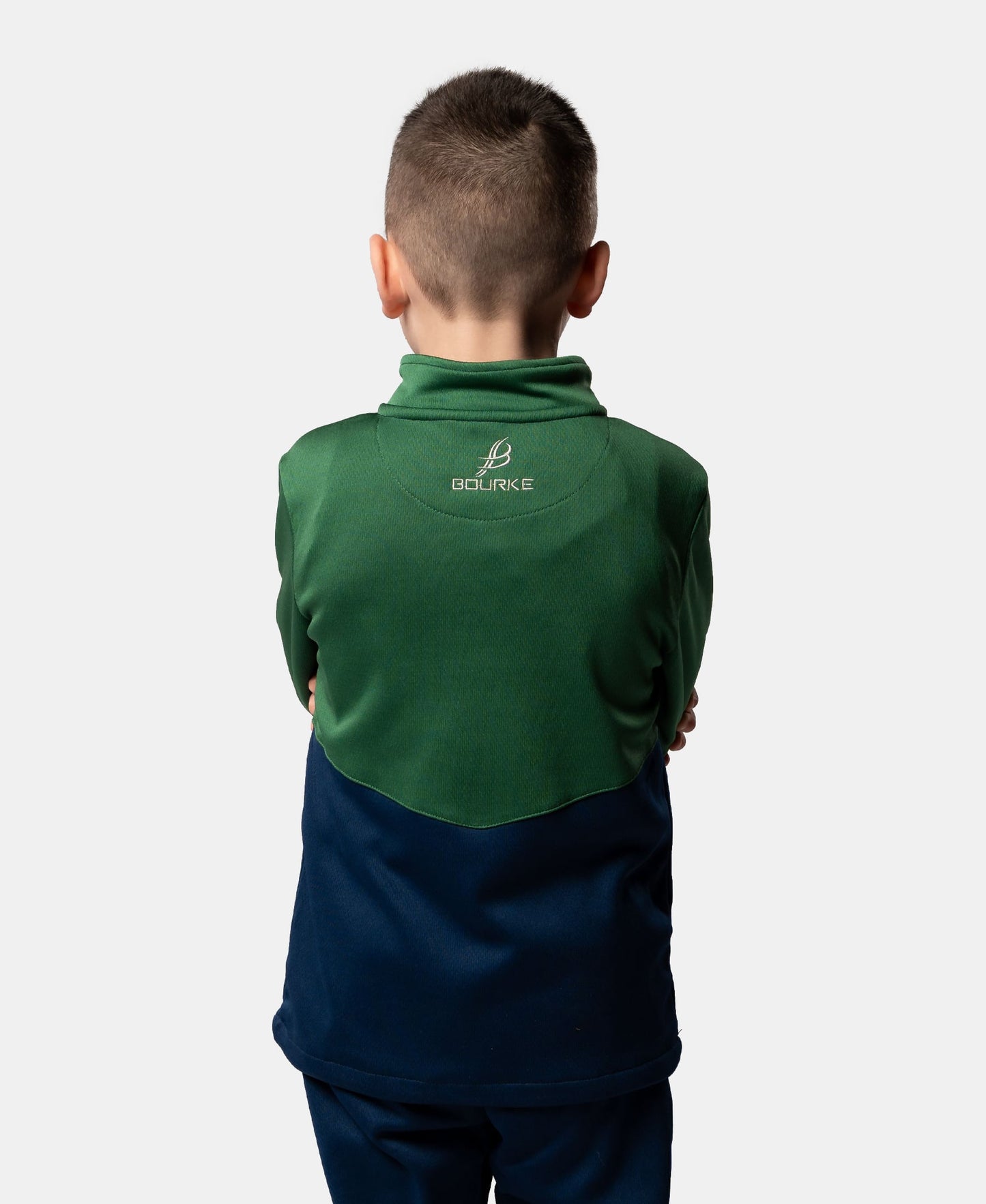 Cróga Kids Half Zip (Navy/Green)