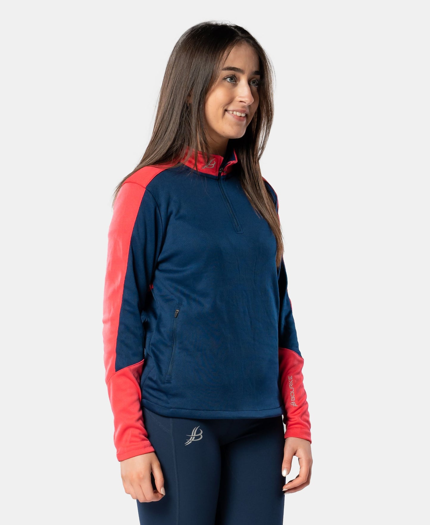 Cróga Adult Half Zip (Navy/Pink)