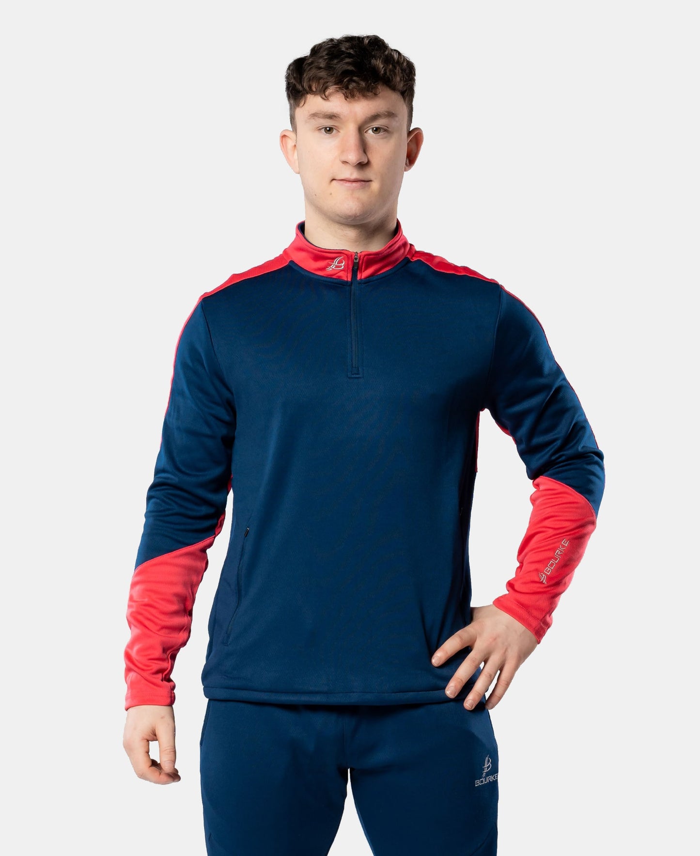 Cróga Adult Half Zip (Navy/Pink)