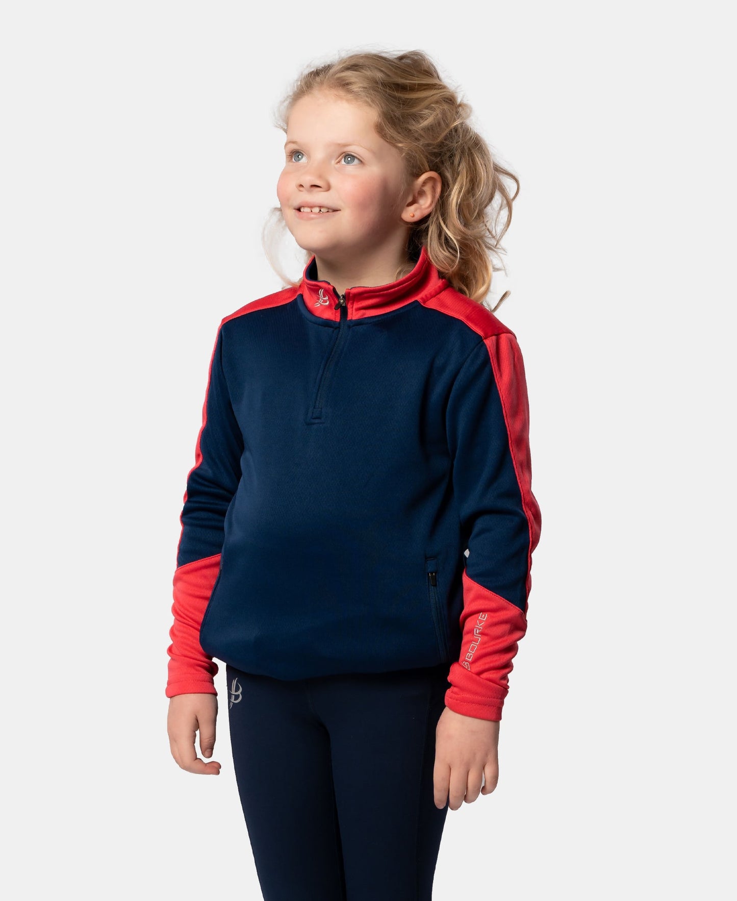 Cróga Kids Half Zip (Navy/Pink)