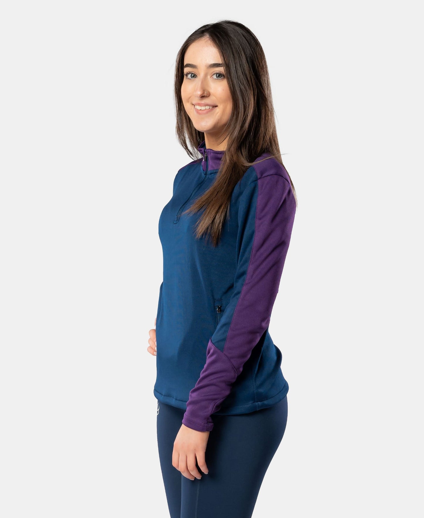 Cróga Adult Half Zip (Navy/Purple)