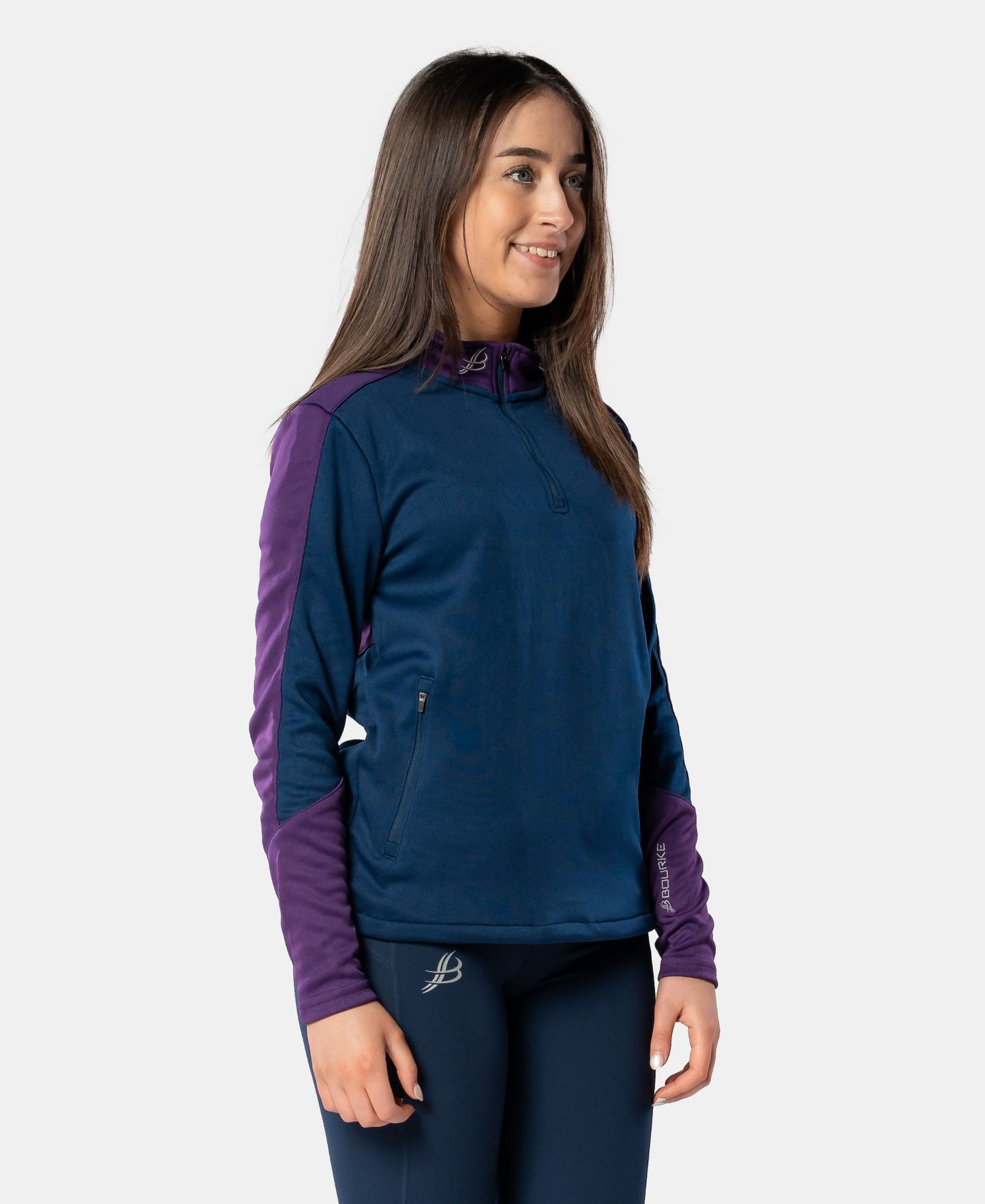 Cróga Adult Half Zip (Navy/Purple)