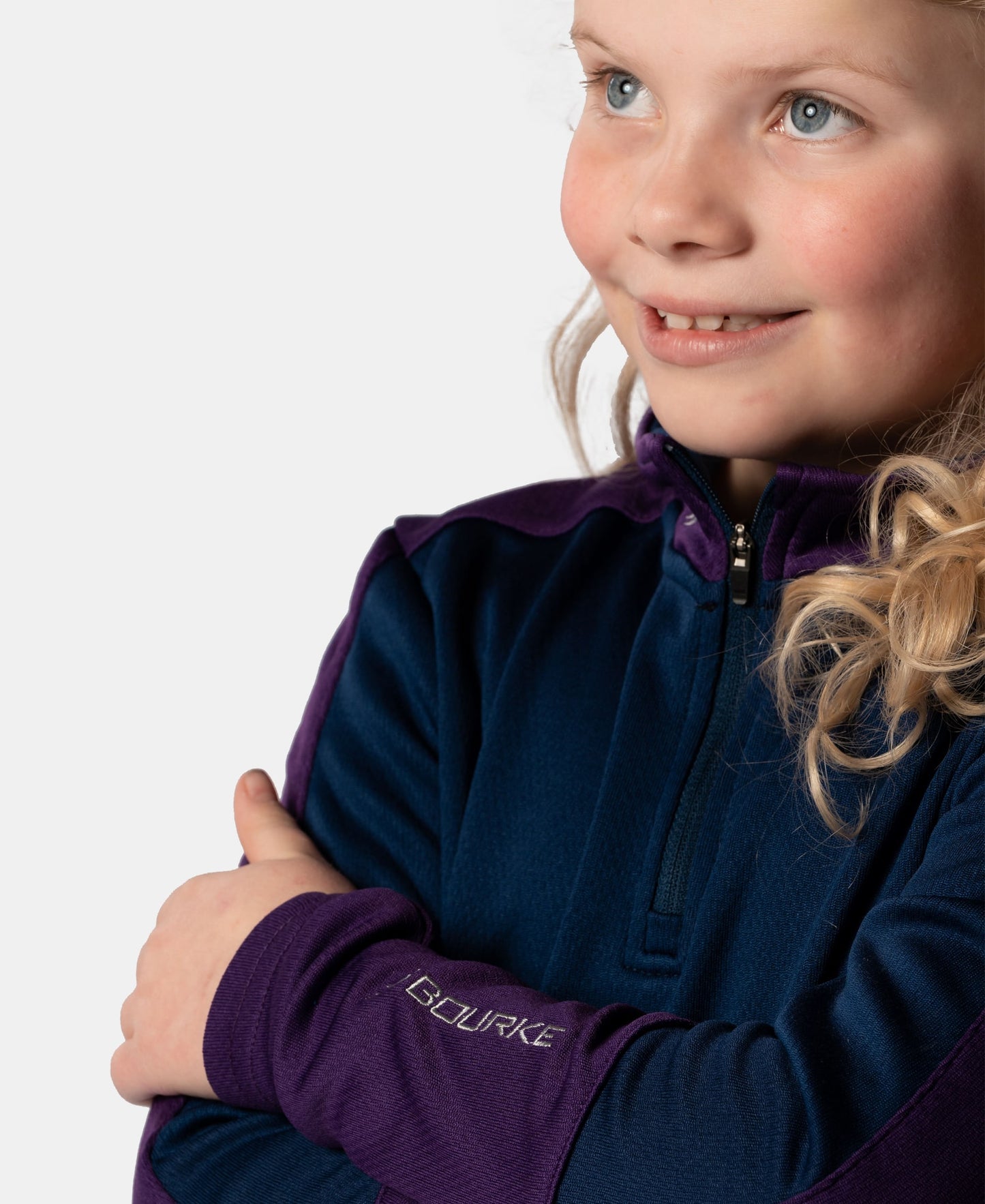 Cróga Kids Half Zip (Navy/Purple)