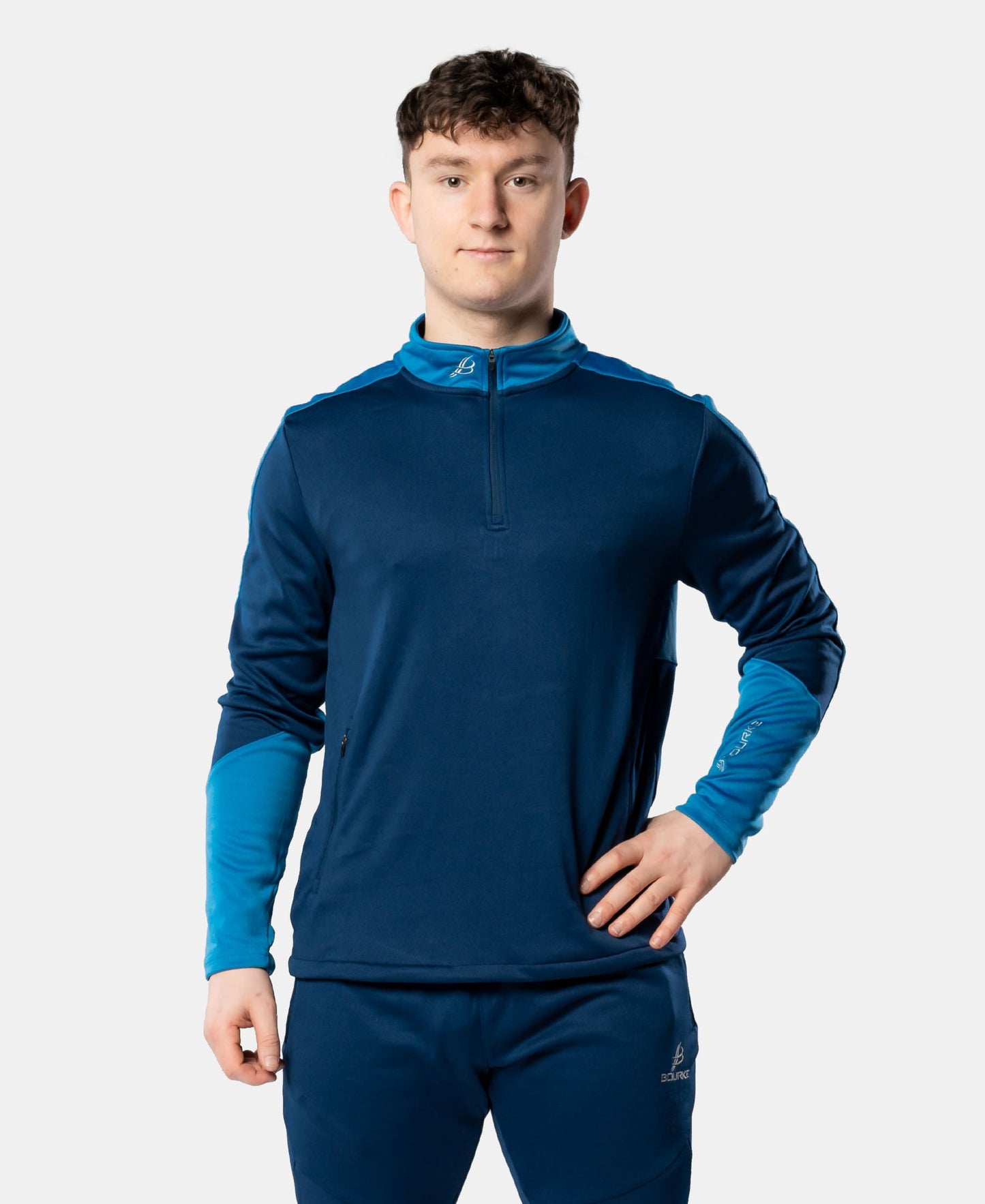 Cróga Adult Half Zip (Navy/Sky)