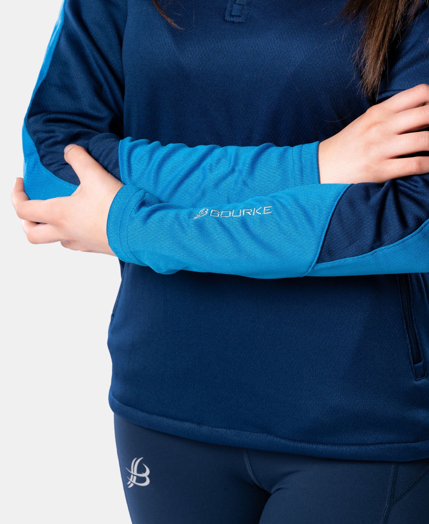 Cróga Adult Half Zip (Navy/Sky)