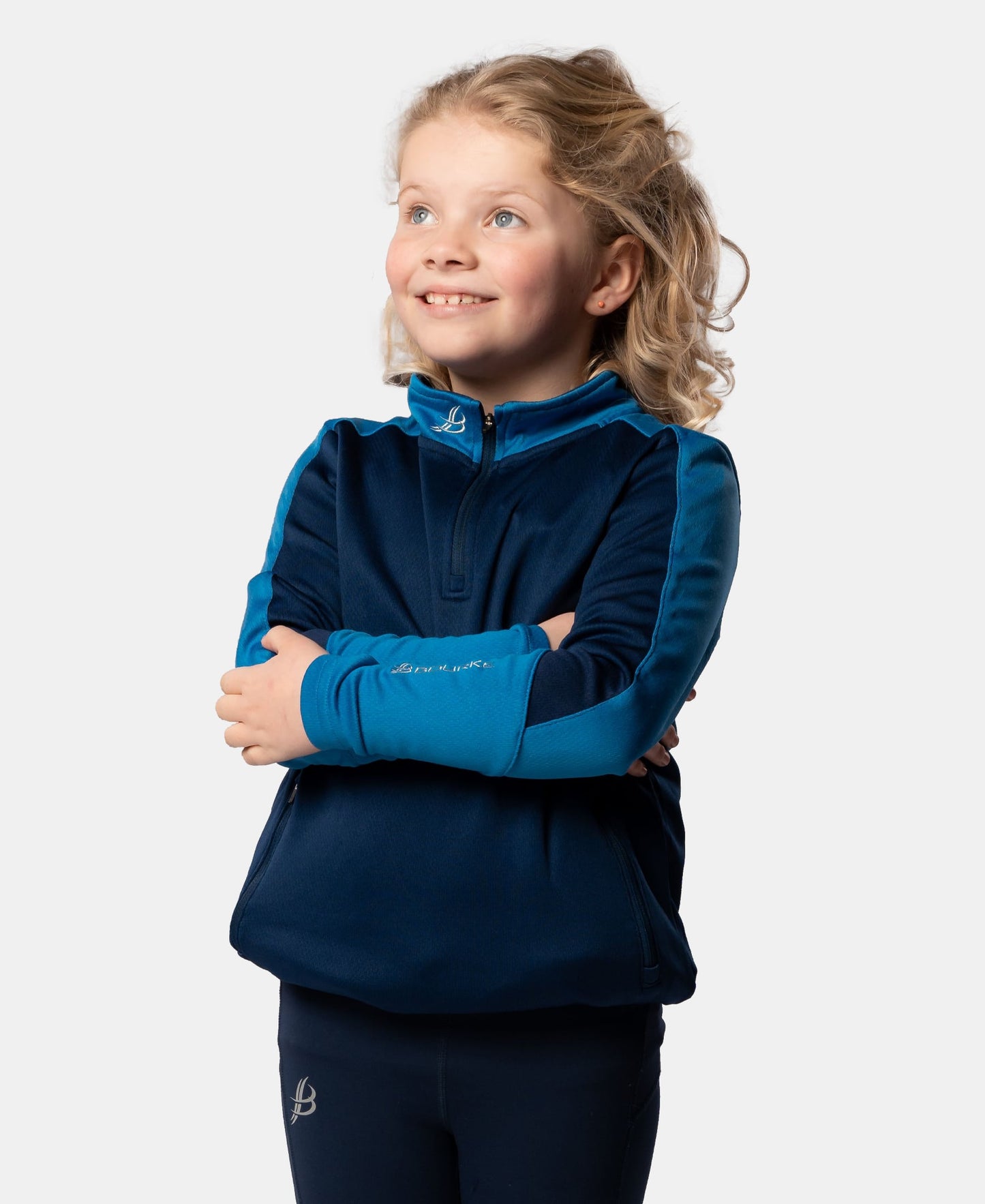 Cróga Kids Half Zip (Navy/Sky)