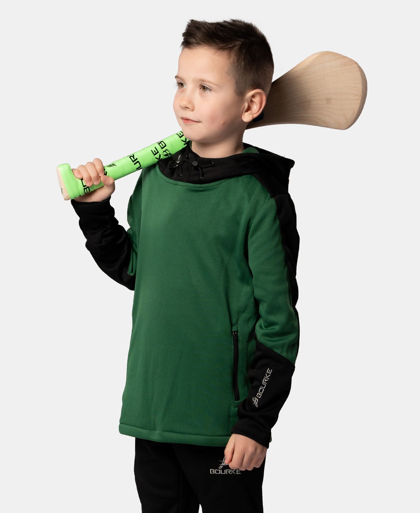 Cróga Kids Hoody (Green/Black)