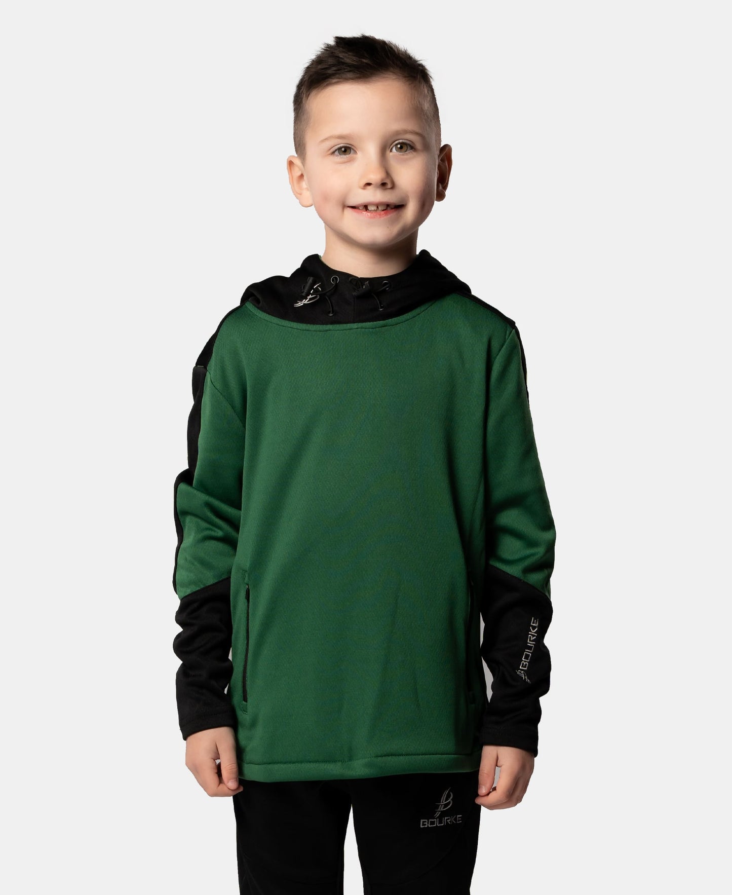 Cróga Kids Hoody (Green/Black)