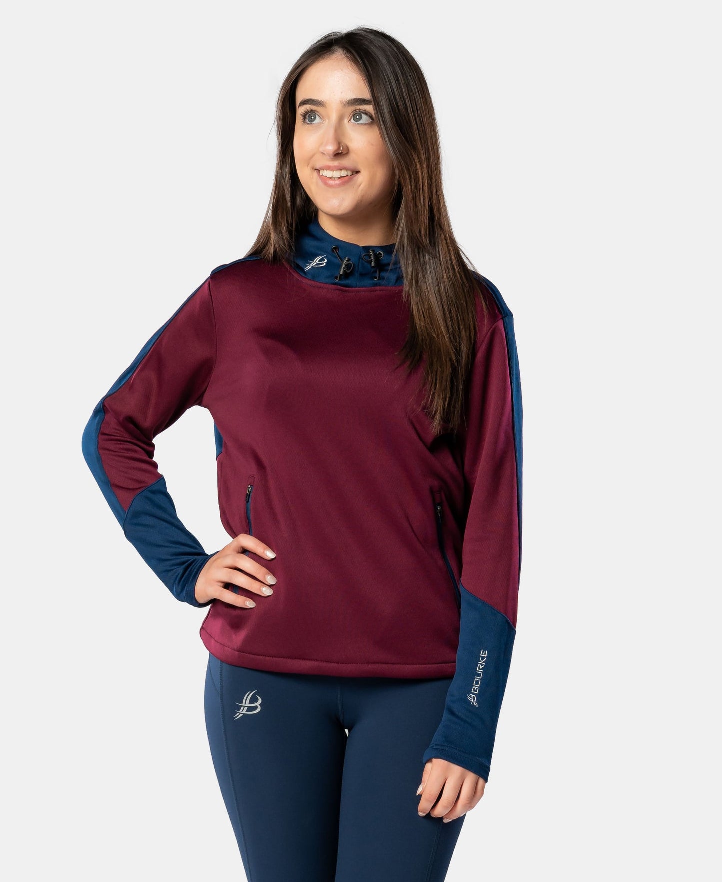 Cróga Adult Hoody (Maroon/Navy)