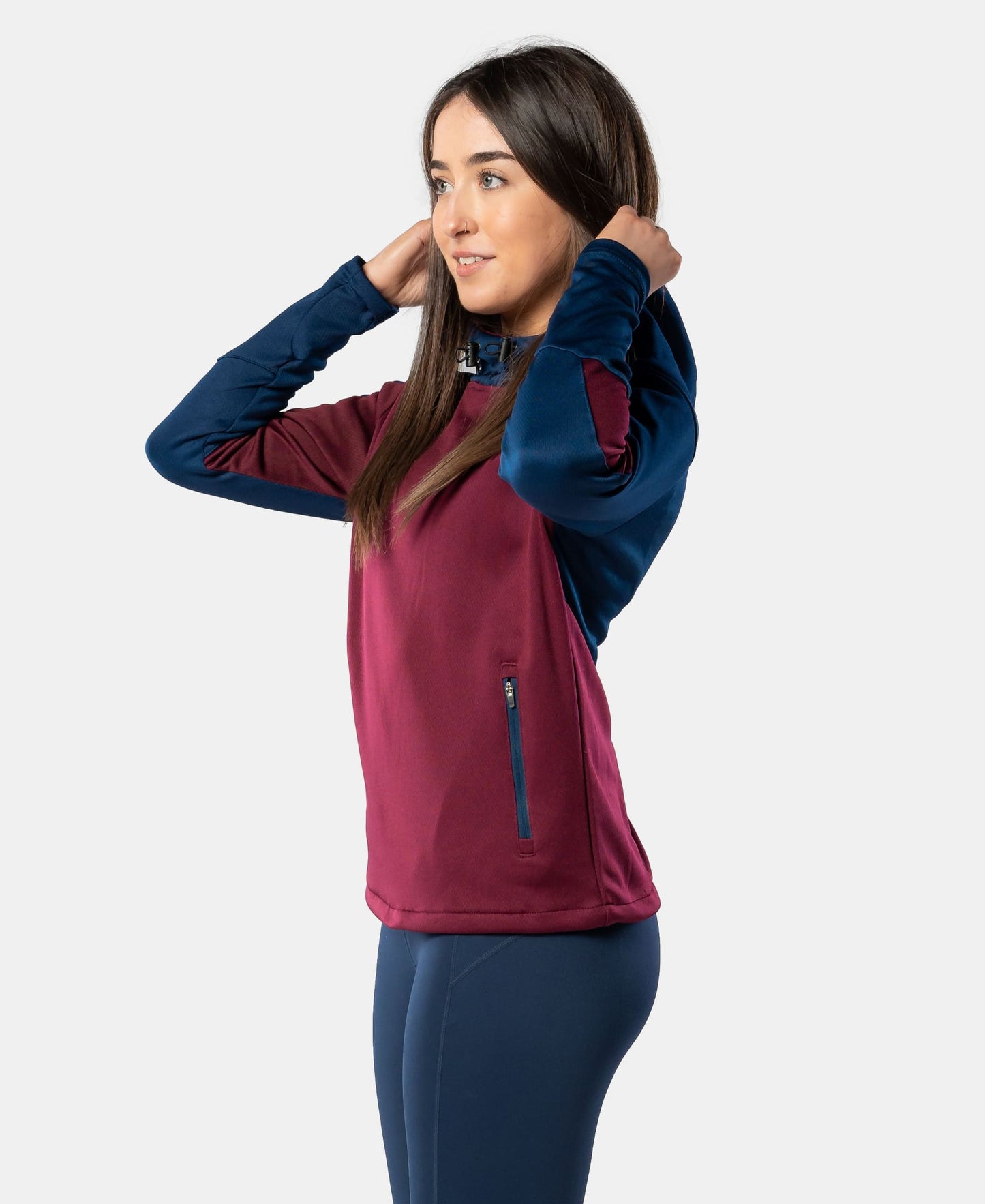 Cróga Adult Hoody (Maroon/Navy)