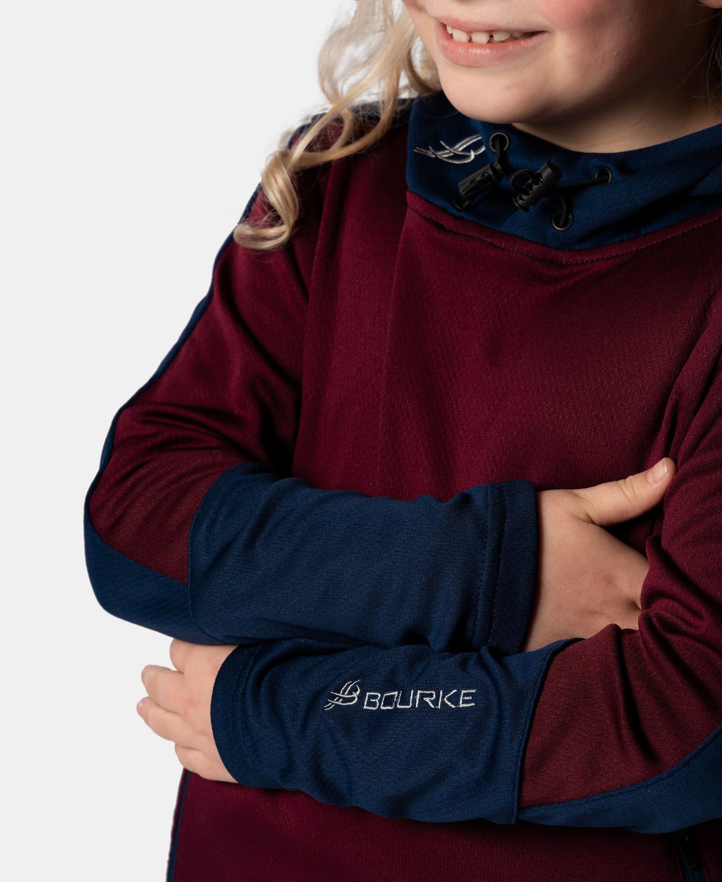 Cróga Kids Hoody (Maroon/Navy)