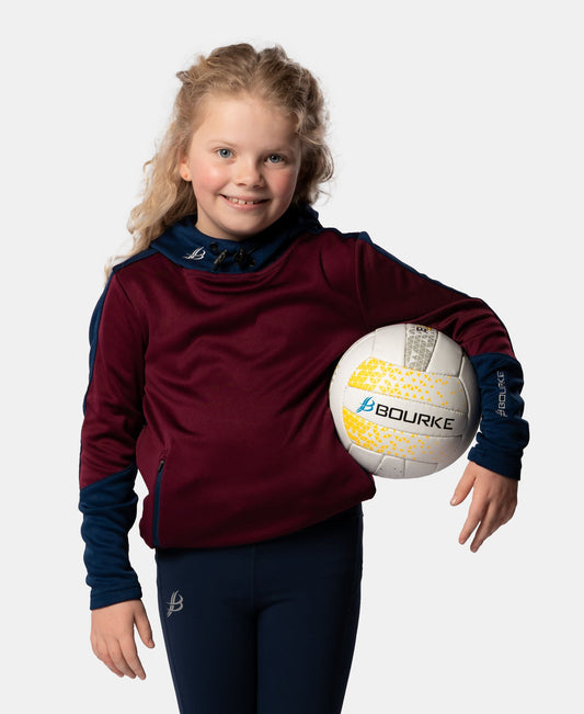 Cróga Kids Hoody (Maroon/Navy)