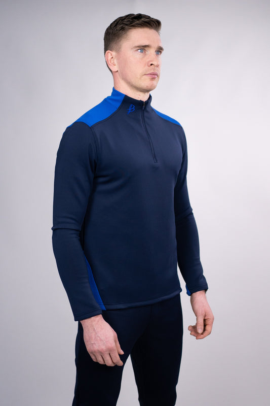 BUA20 Adult Half Zip (Navy/Blue)