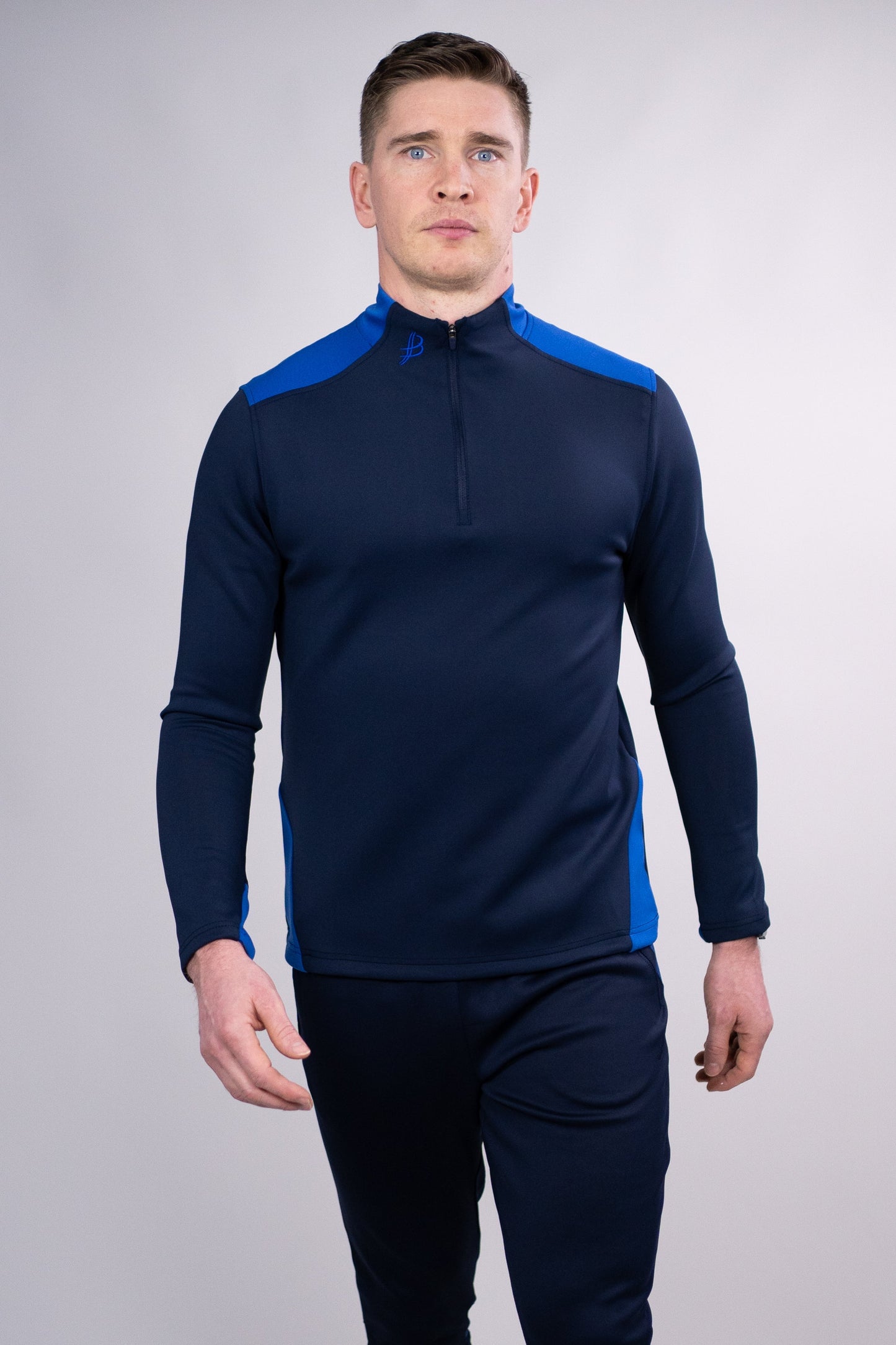 BUA20 Adult Half Zip (Navy/Blue)