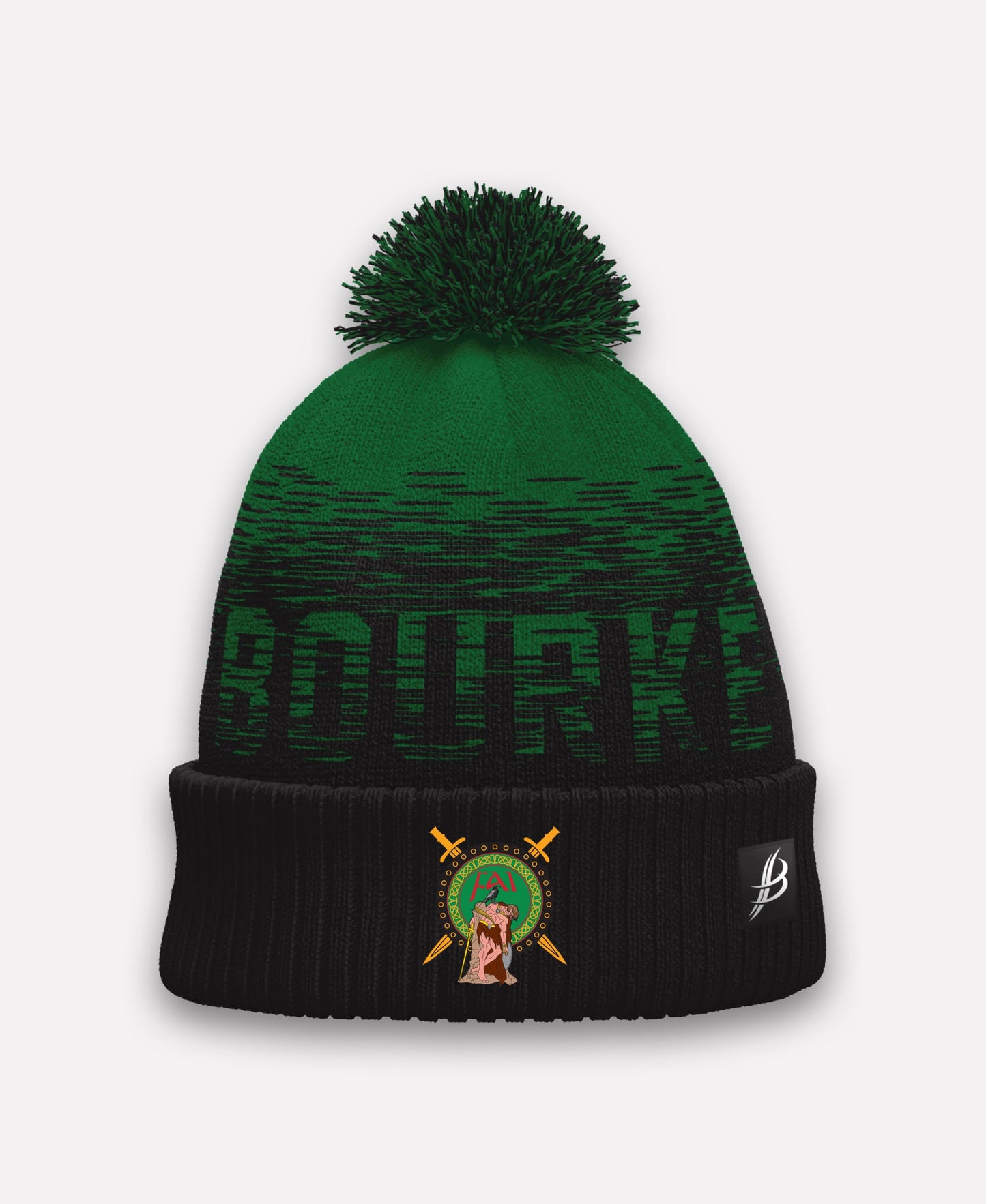 Fight Academy Ireland TACA Fleece Lined Bobble Hat (Green/Black)