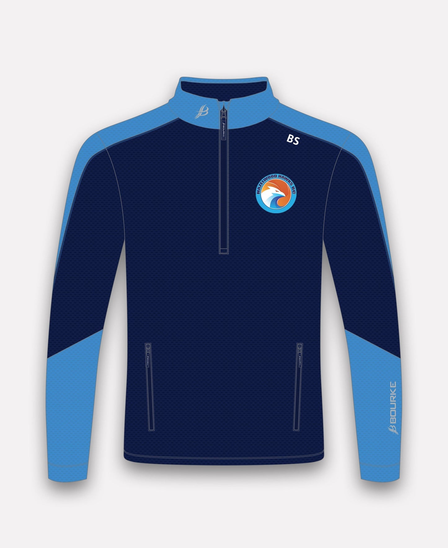 Hazelwood Hawks Croga Half Zip (Navy/Sky)