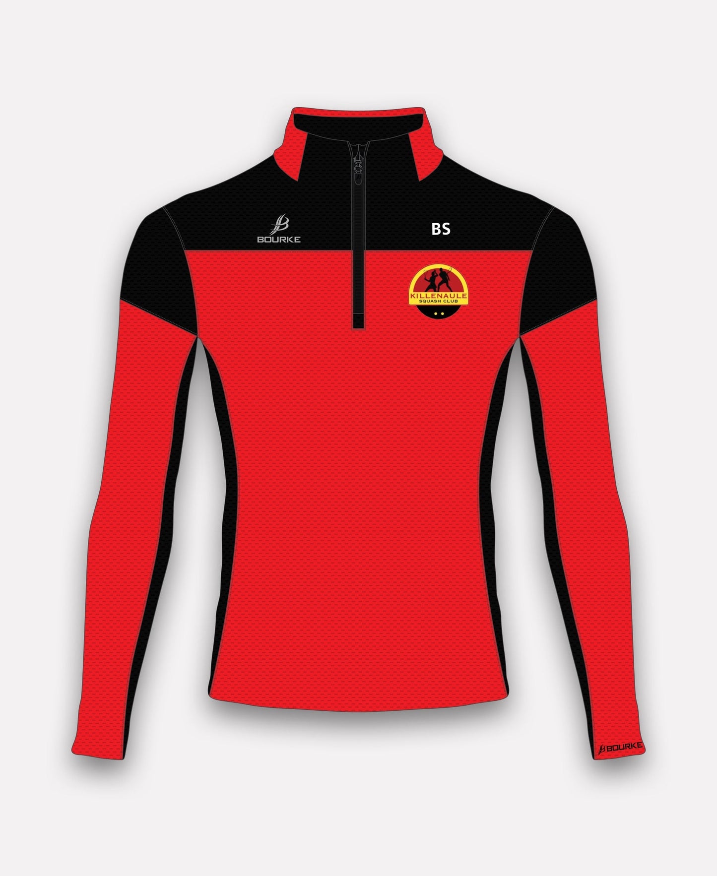 Killenaule Squash Club TACA Half Zip ( Red/Black)