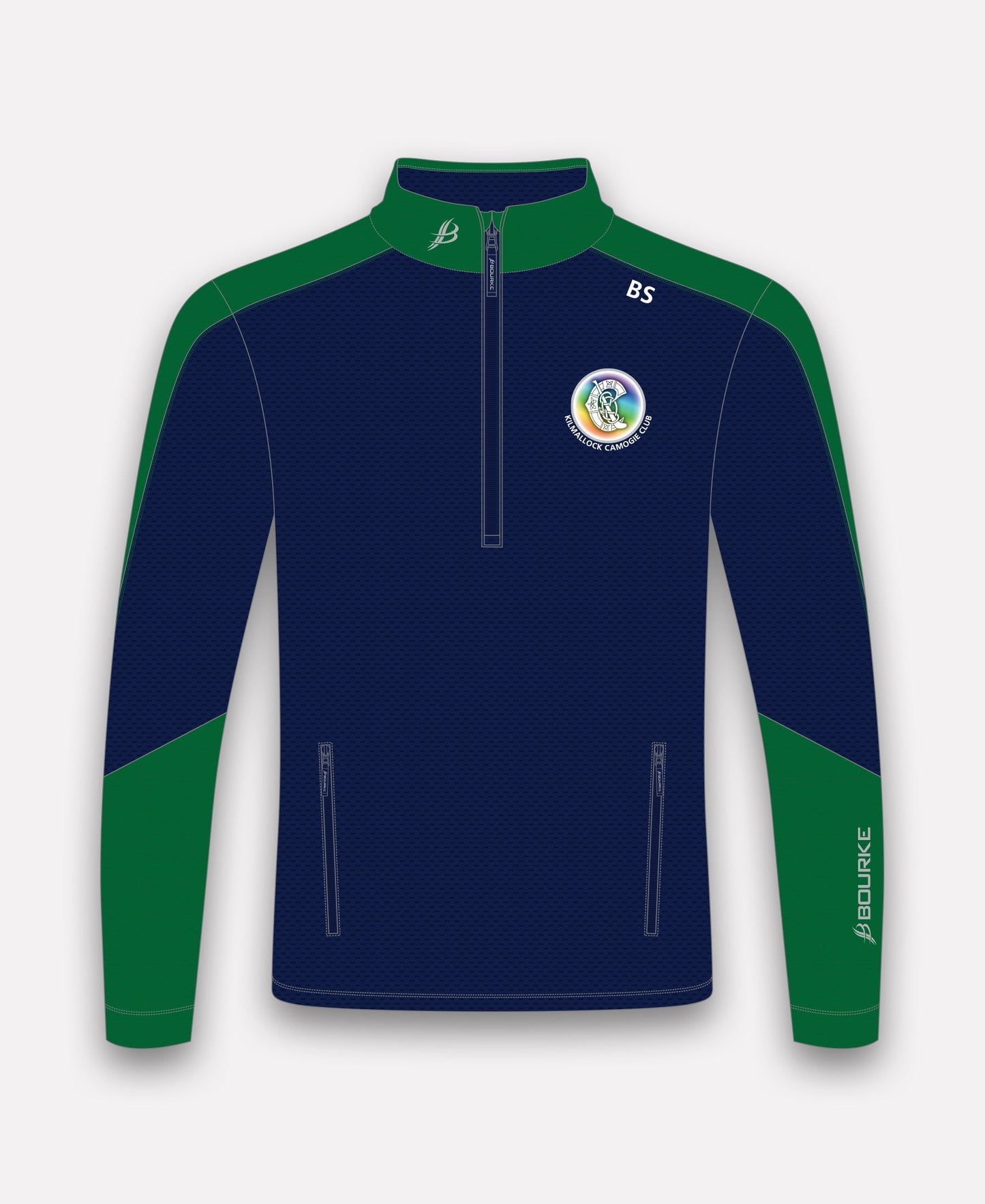 Kilmallock Camogie Croga Half Zip (Navy/Green)