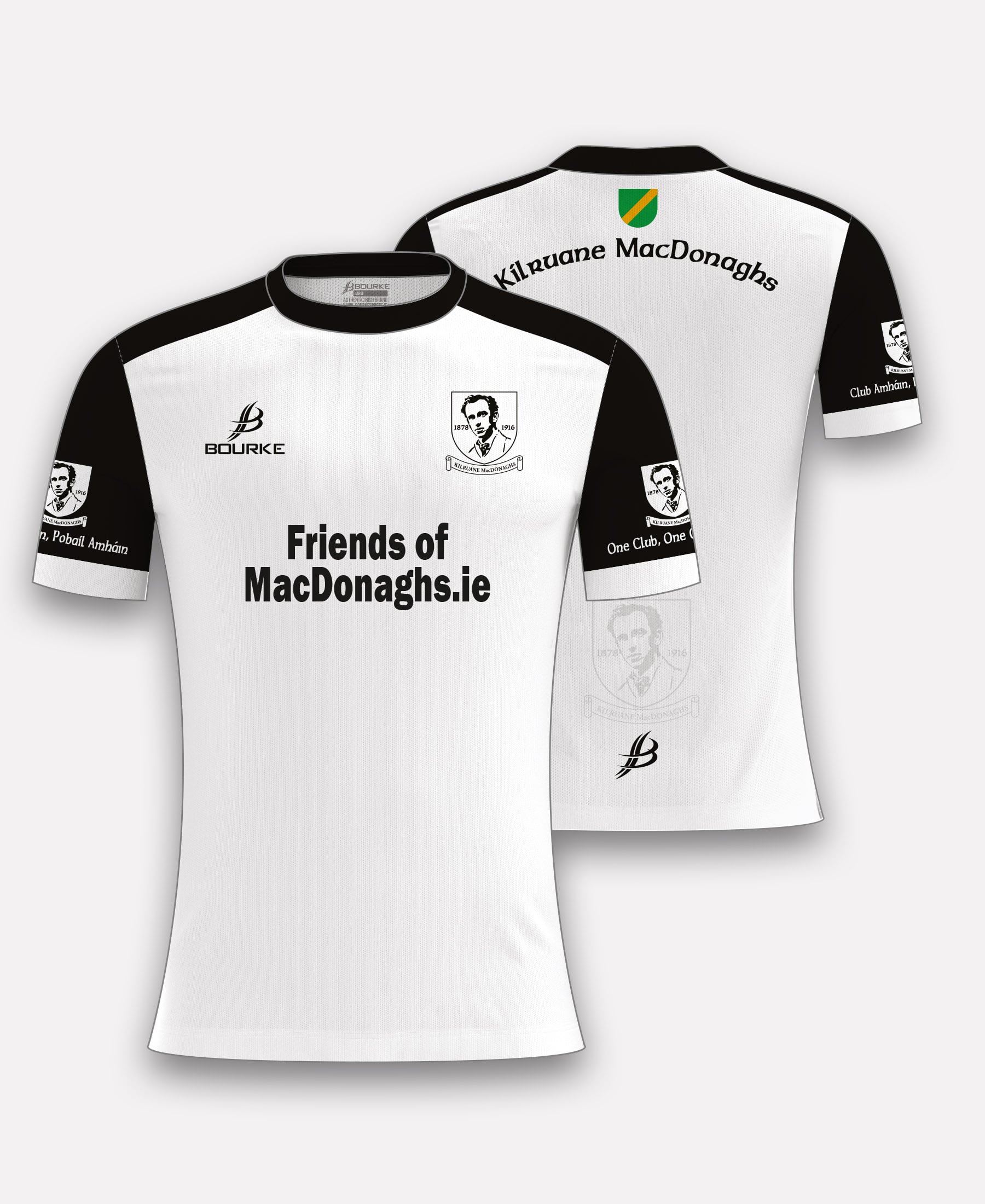 Kilruane MacDonaghs GAA Training Jersey (White/Black) 2024