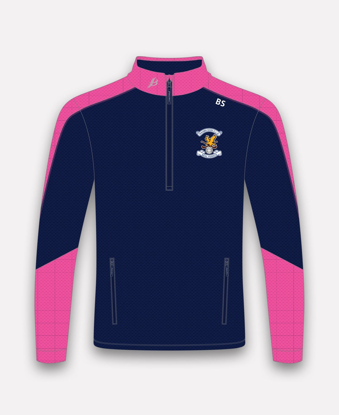 Naomh Eoin GAA Belfast Croga Half Zip (Navy/Pink)