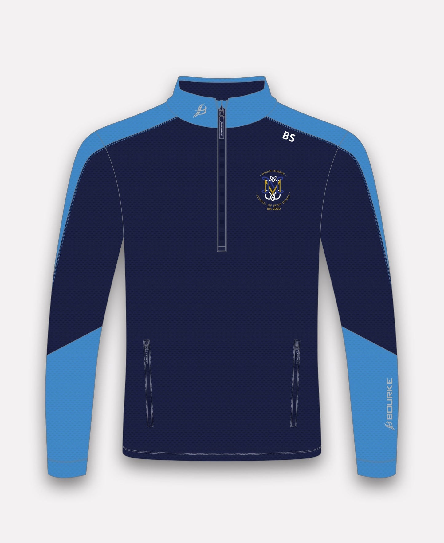 Niamh Murray School Of Irish Dance Croga Half Zip (Navy/Sky)