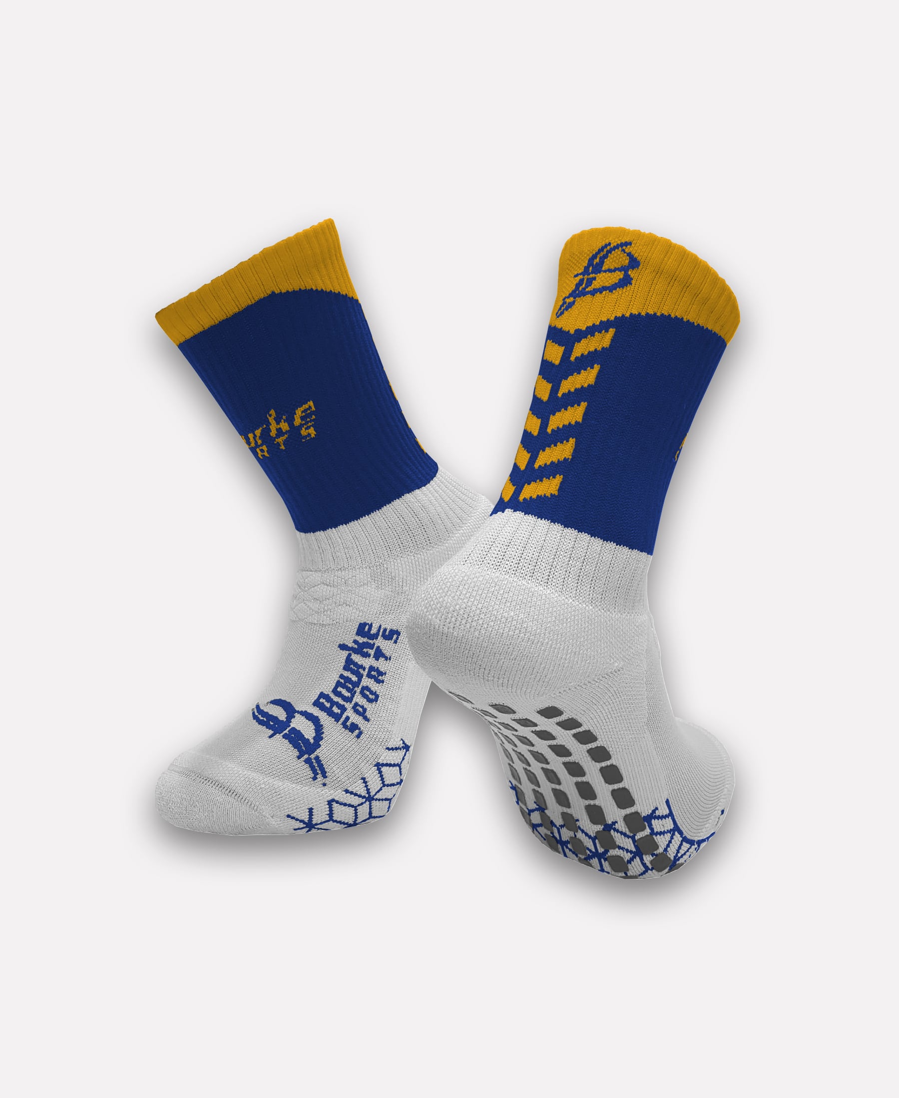 Our Lady Queen Of Peace Miniz Chevron Socks (Blue/Amber)