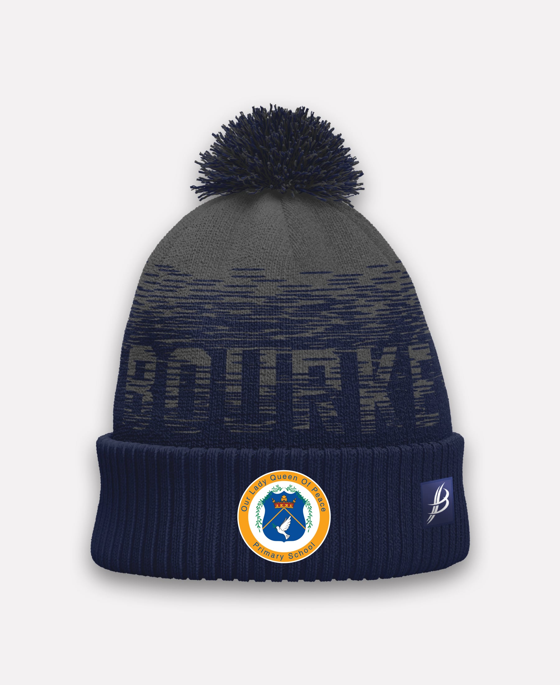 Our Lady Queen Of Peace TACA Fleece Lined Bobble Hat (Navy/Grey)