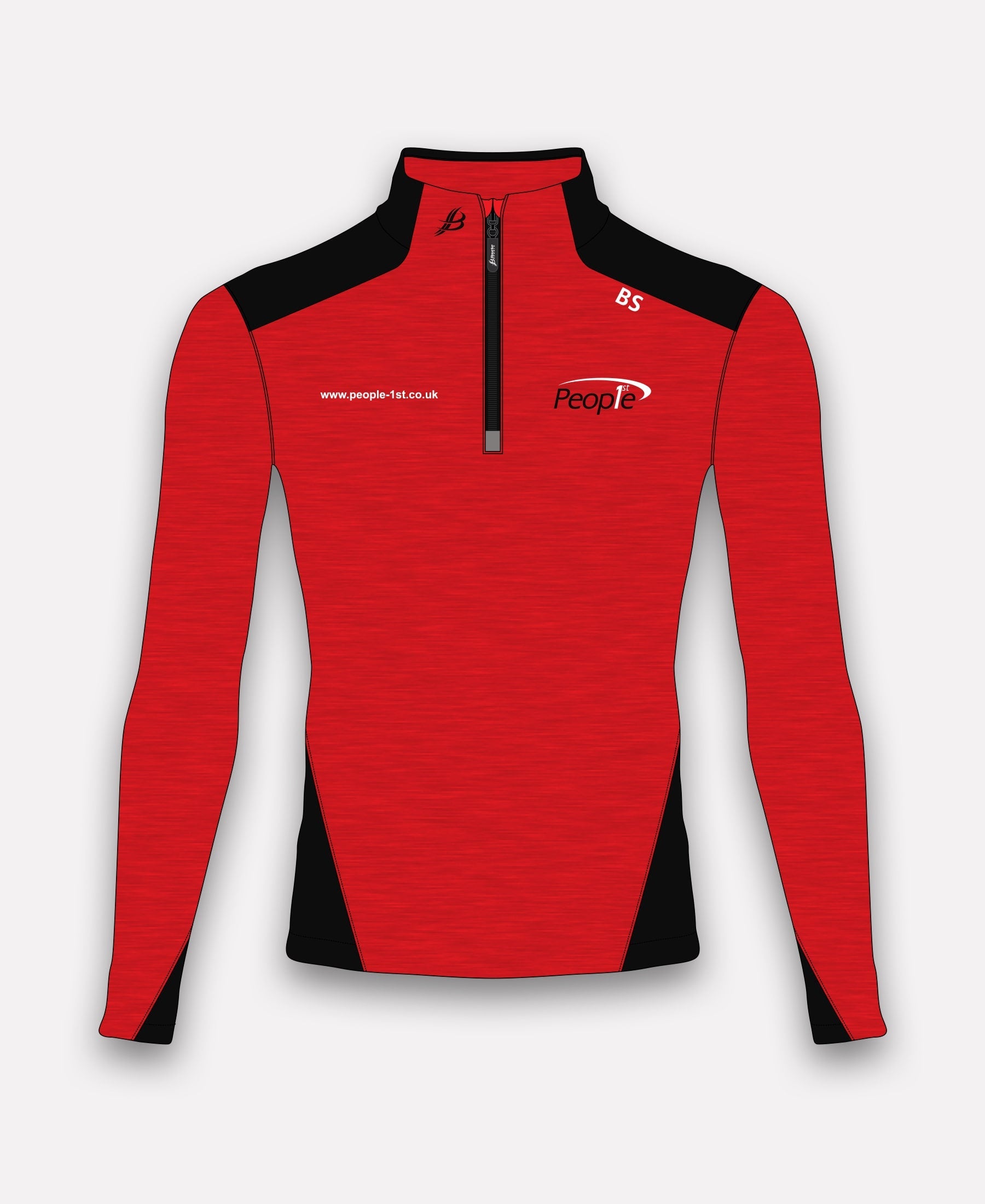 People 1st BUA Half Zip Red