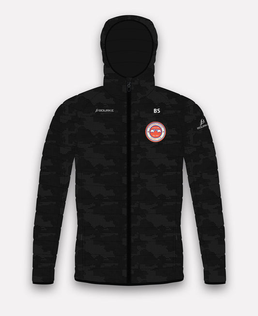 Rathcoole Rovers FC Reflective Camo Kids Jacket (Black)