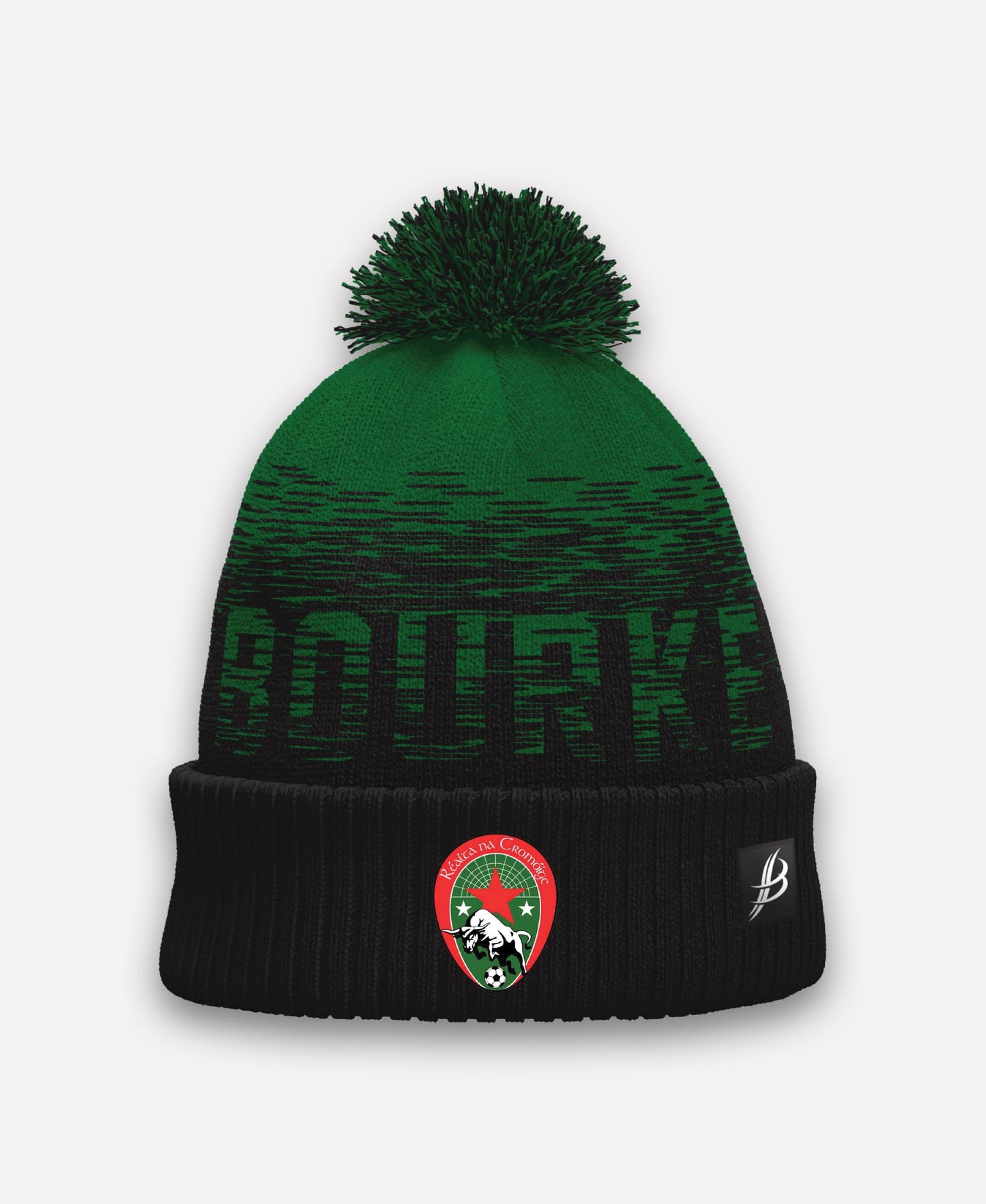 Realta na Cromoige FC TACA Fleece Lined Bobble Hat (Green/Black)