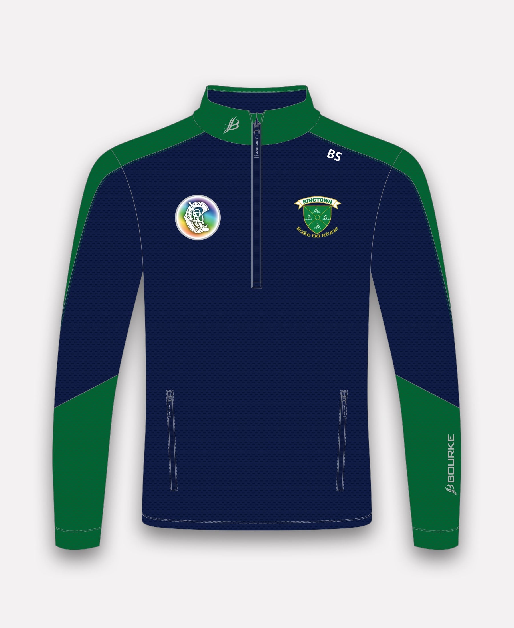 Ringtown Camogie Croga Half Zip (Navy/Green)