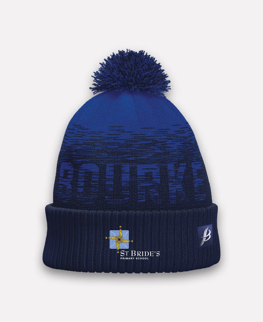 St. Bride's PS Belfast TACA Fleece Lined Bobble Hat (Blue/Navy)