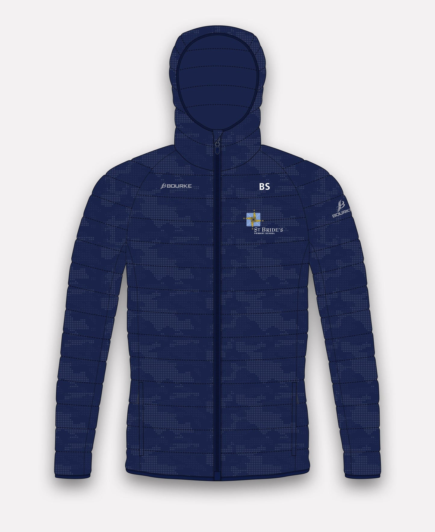 St. Bride's PS Belfast Reflective  Camo Jacket (Navy)