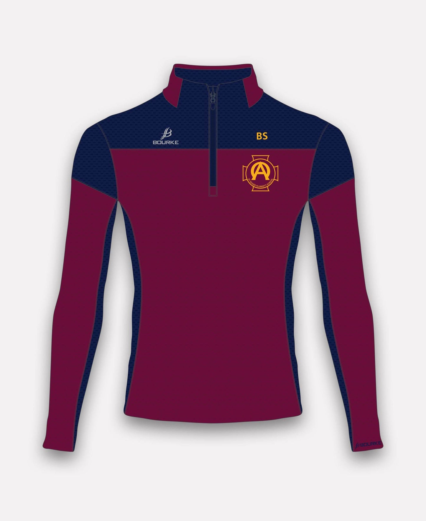 St. Oliver Plunkett School TACA Half Zip (Maroon/Navy)