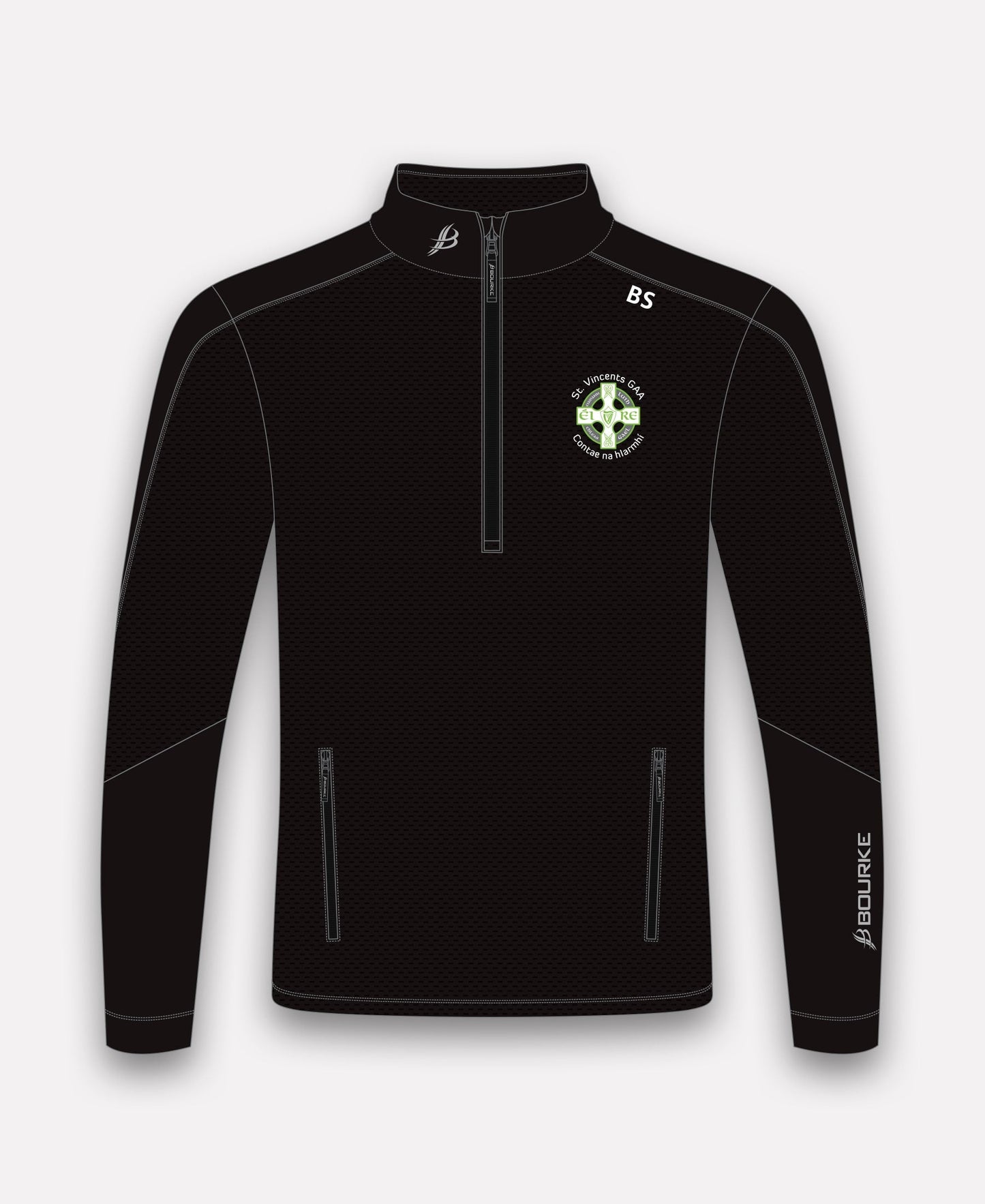 St Vincents Westmeath GAA Croga Half Zip (Black)